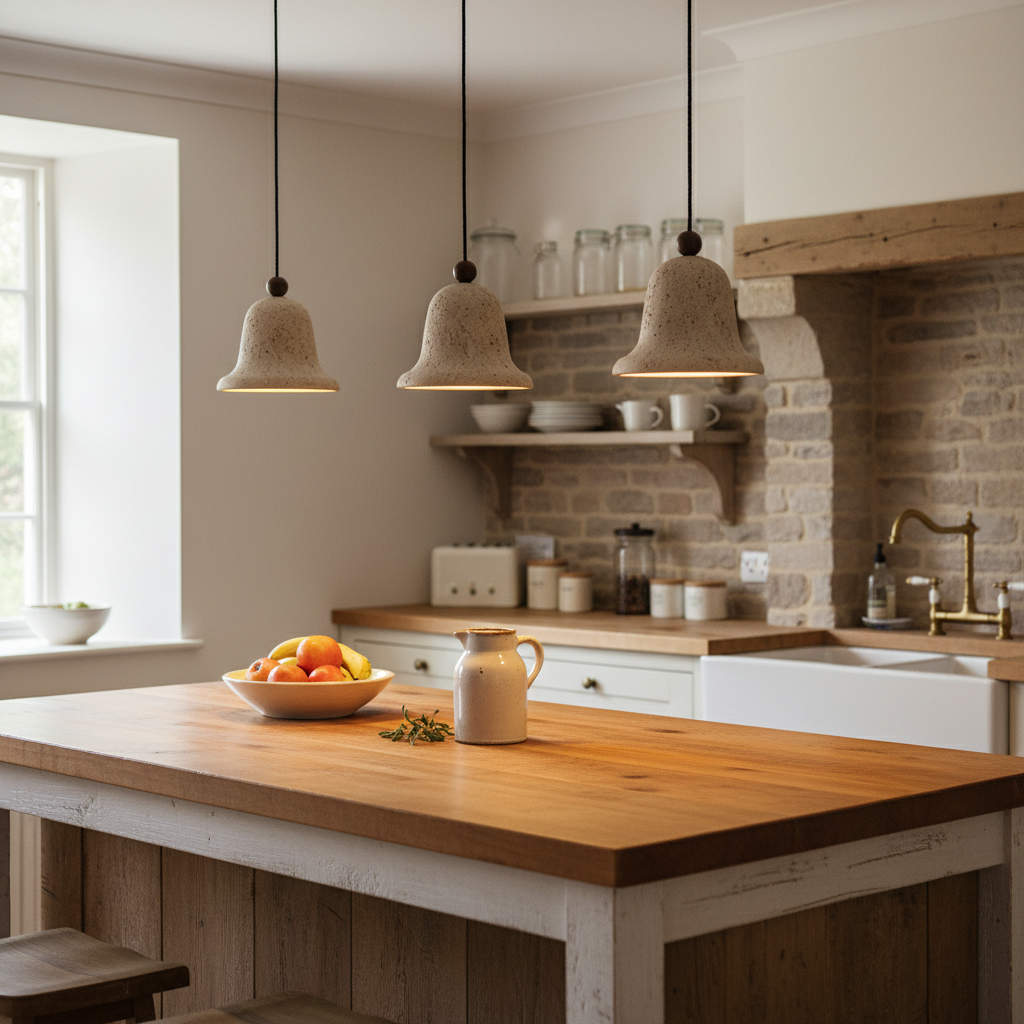 Papilio Farmhouse Travertine Pendant Light