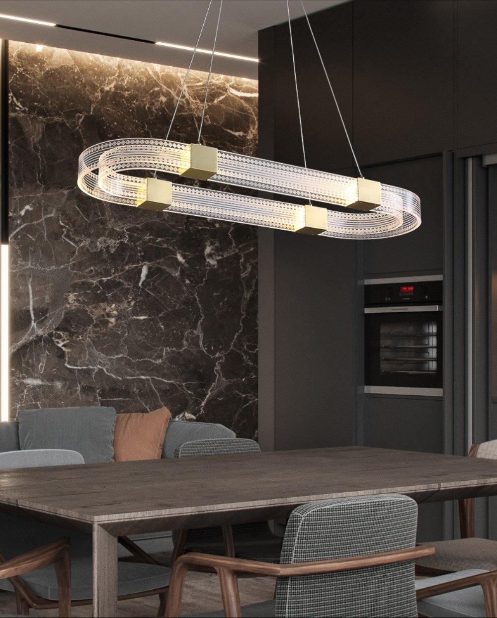 Parallel Ring LED Chandelier - Blowlighting