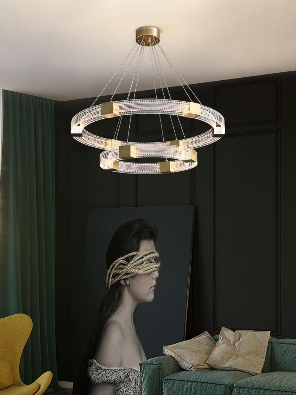 Parallel Ring LED Chandelier - Blowlighting