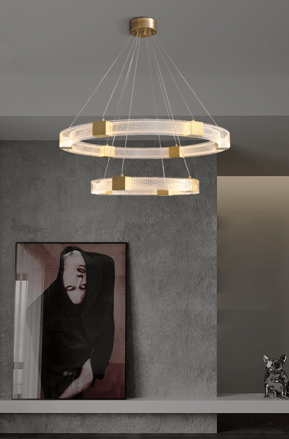 Parallel Ring LED Chandelier - Blowlighting