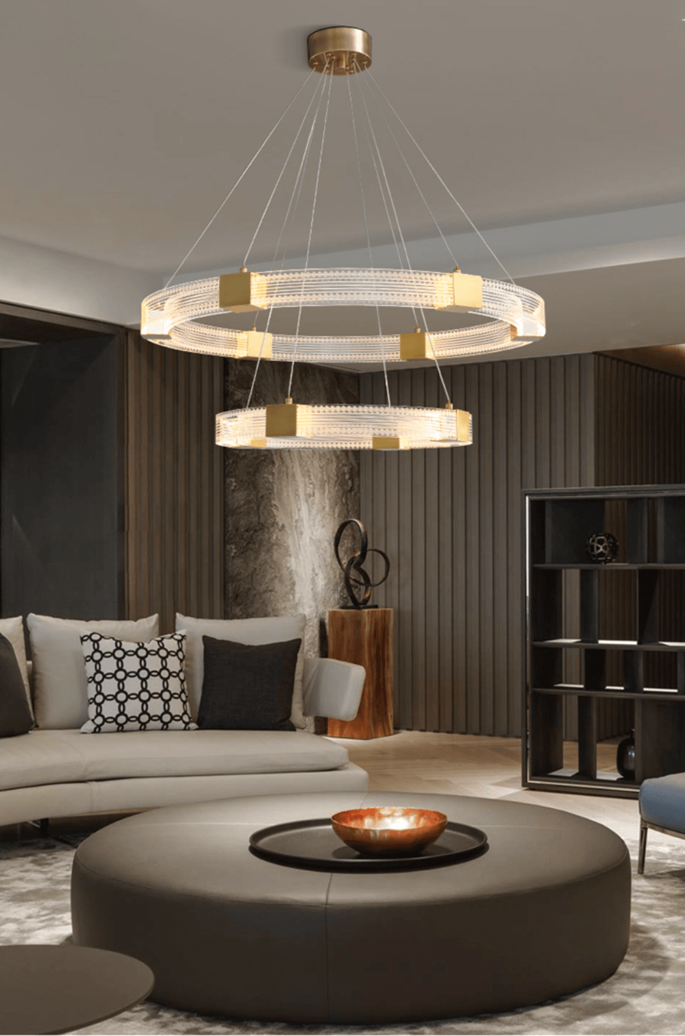 Parallel Ring LED Chandelier - Blowlighting