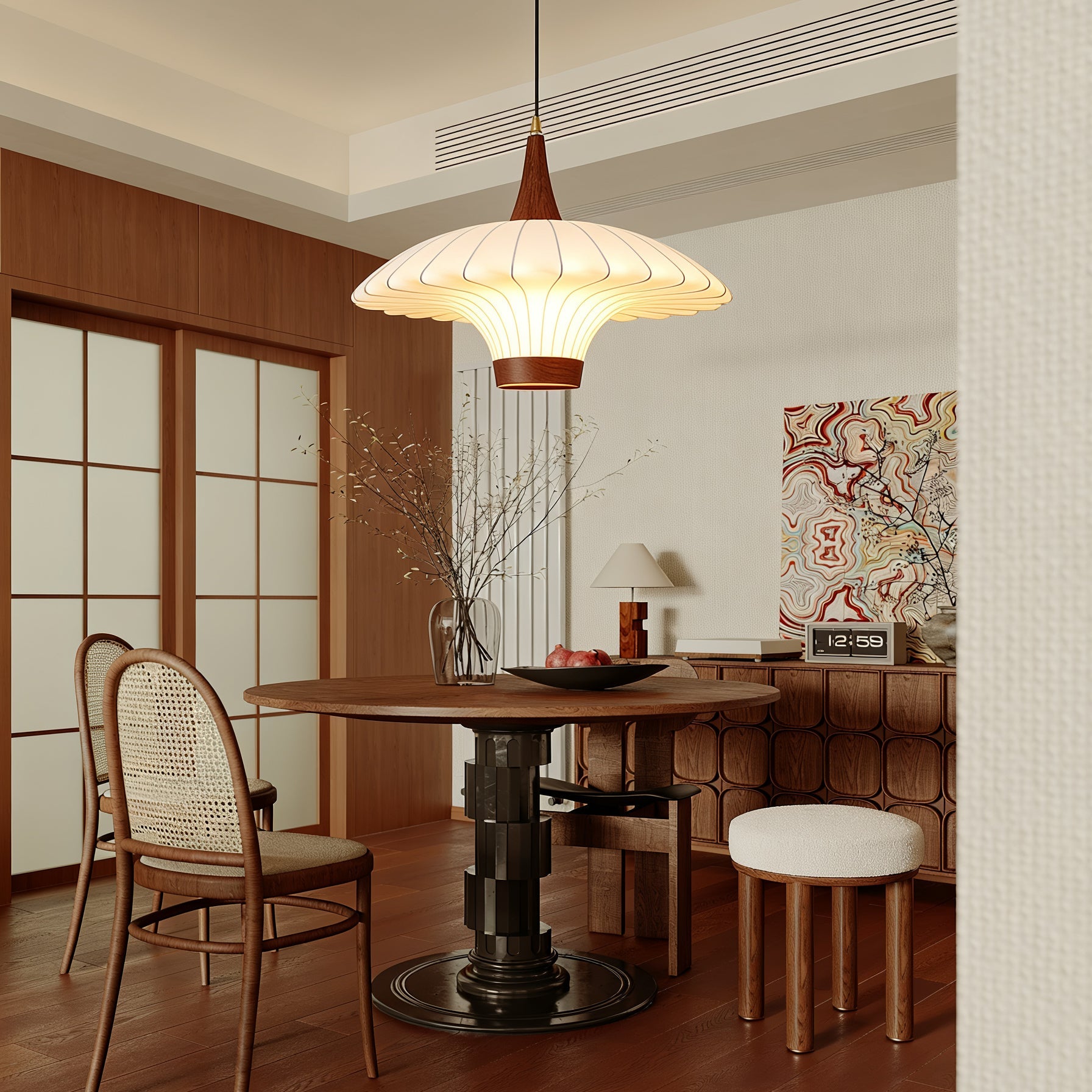 Parasol Wabi-Sabi Fabric Pendant Light