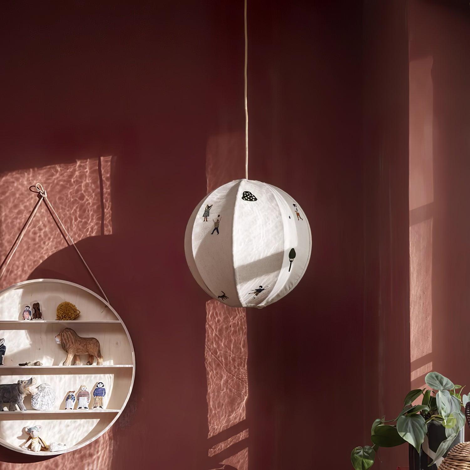 Park Embroidered Textile Swag Lamp - Blowlighting
