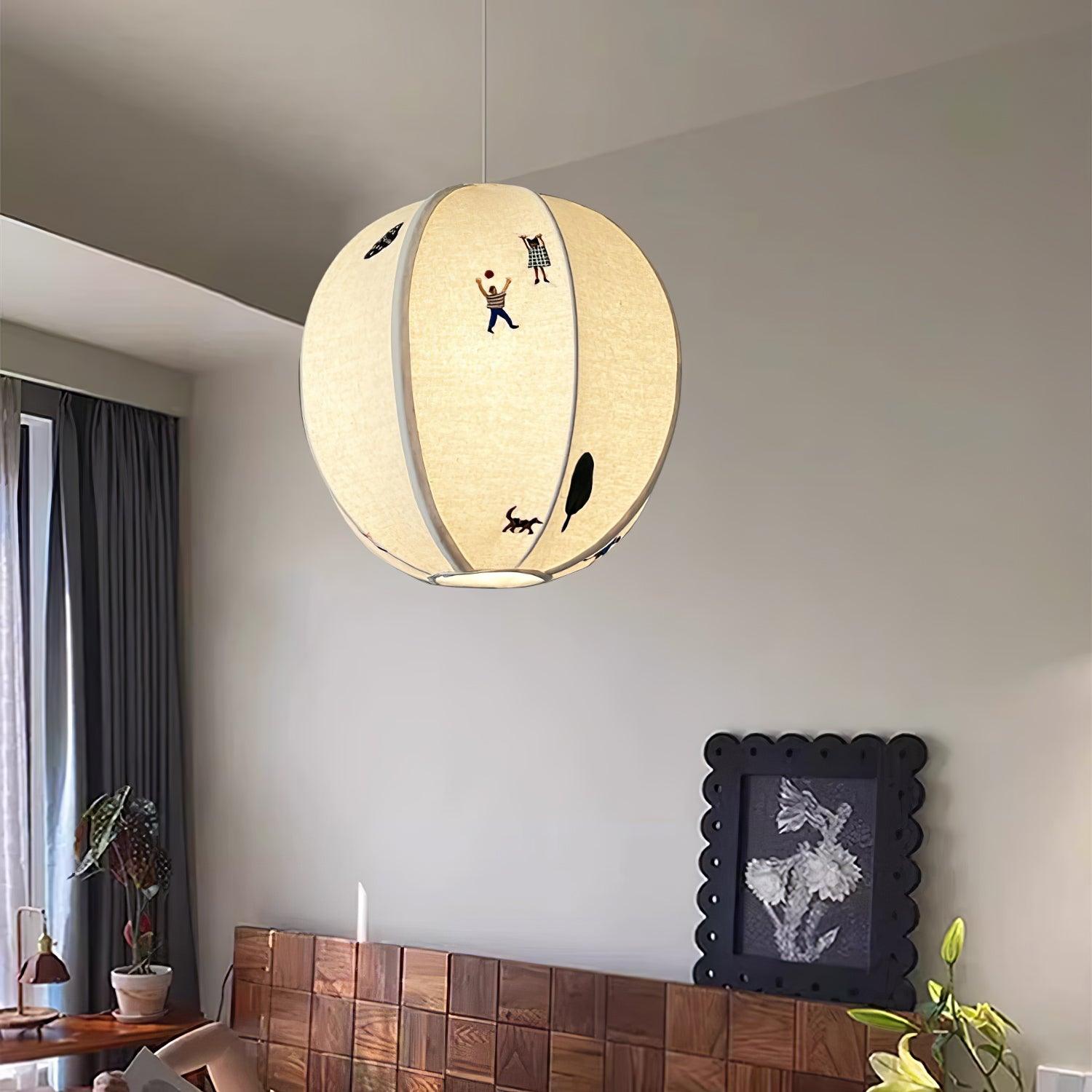 Park Embroidered Textile Swag Lamp - Blowlighting