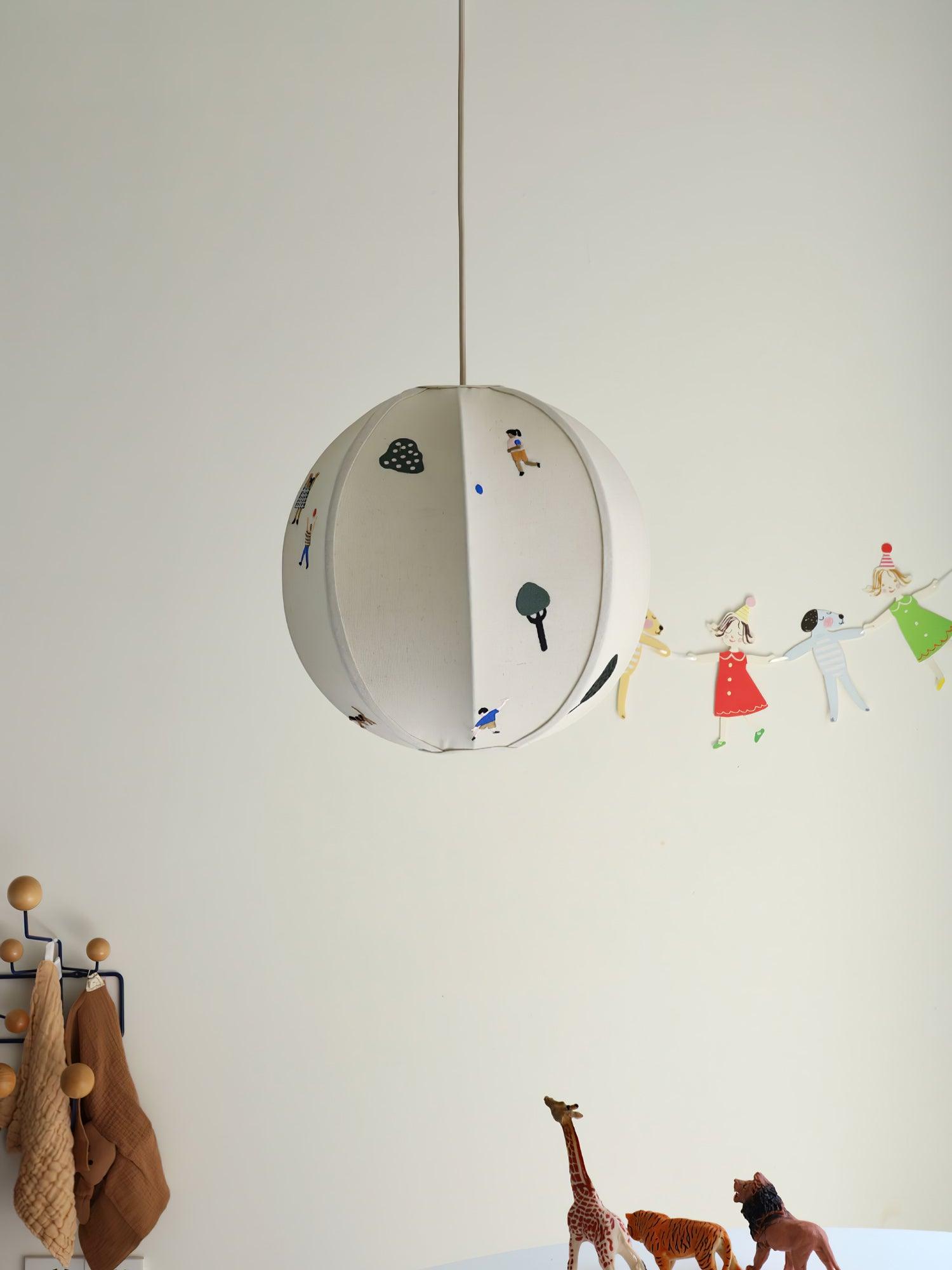 Park Embroidered Textile Swag Lamp - Blowlighting