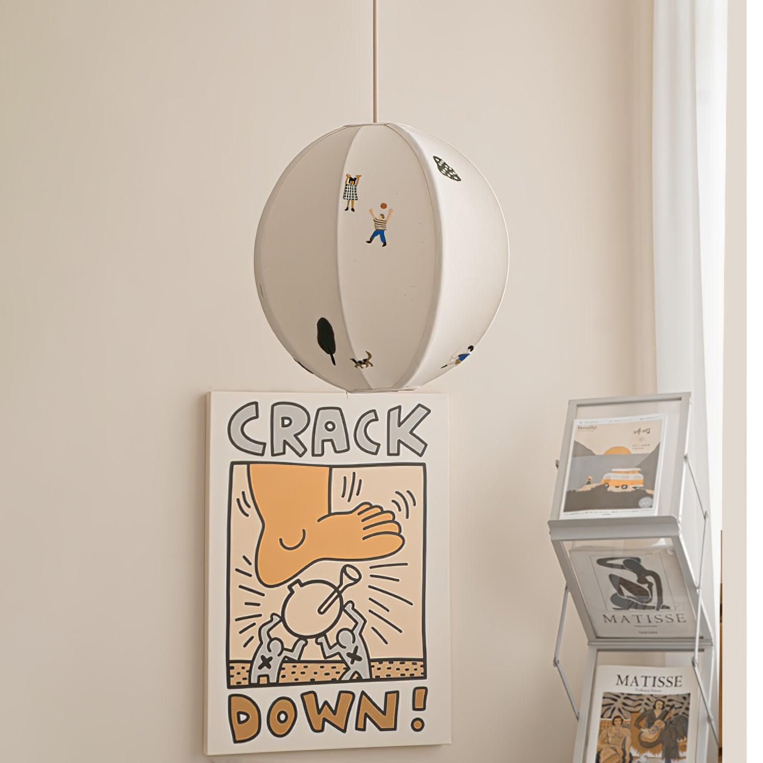 Park Embroidered Textile Swag Lamp - Blowlighting