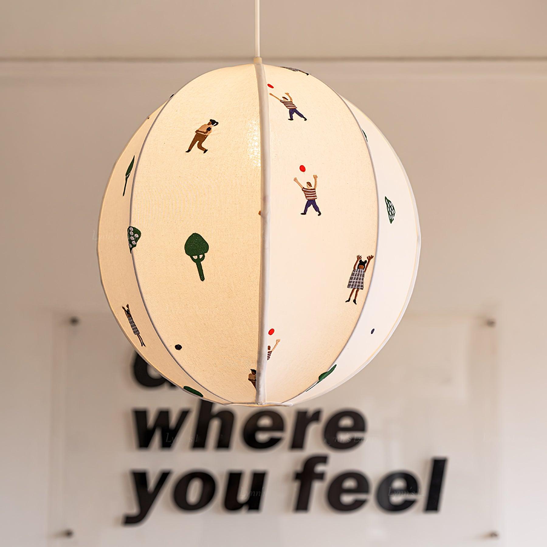 Park Embroidered Textile Swag Lamp - Blowlighting