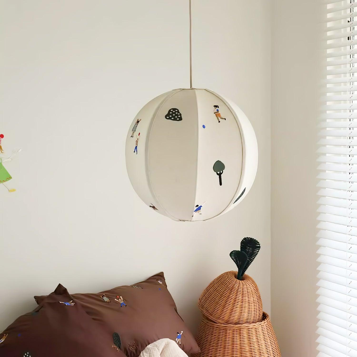 Park Embroidered Textile Swag Lamp - Blowlighting