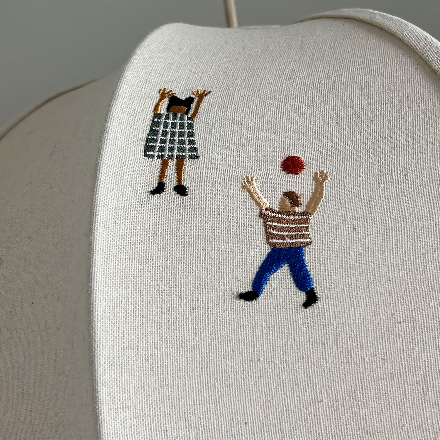 Park Embroidered Textile Swag Lamp - Blowlighting