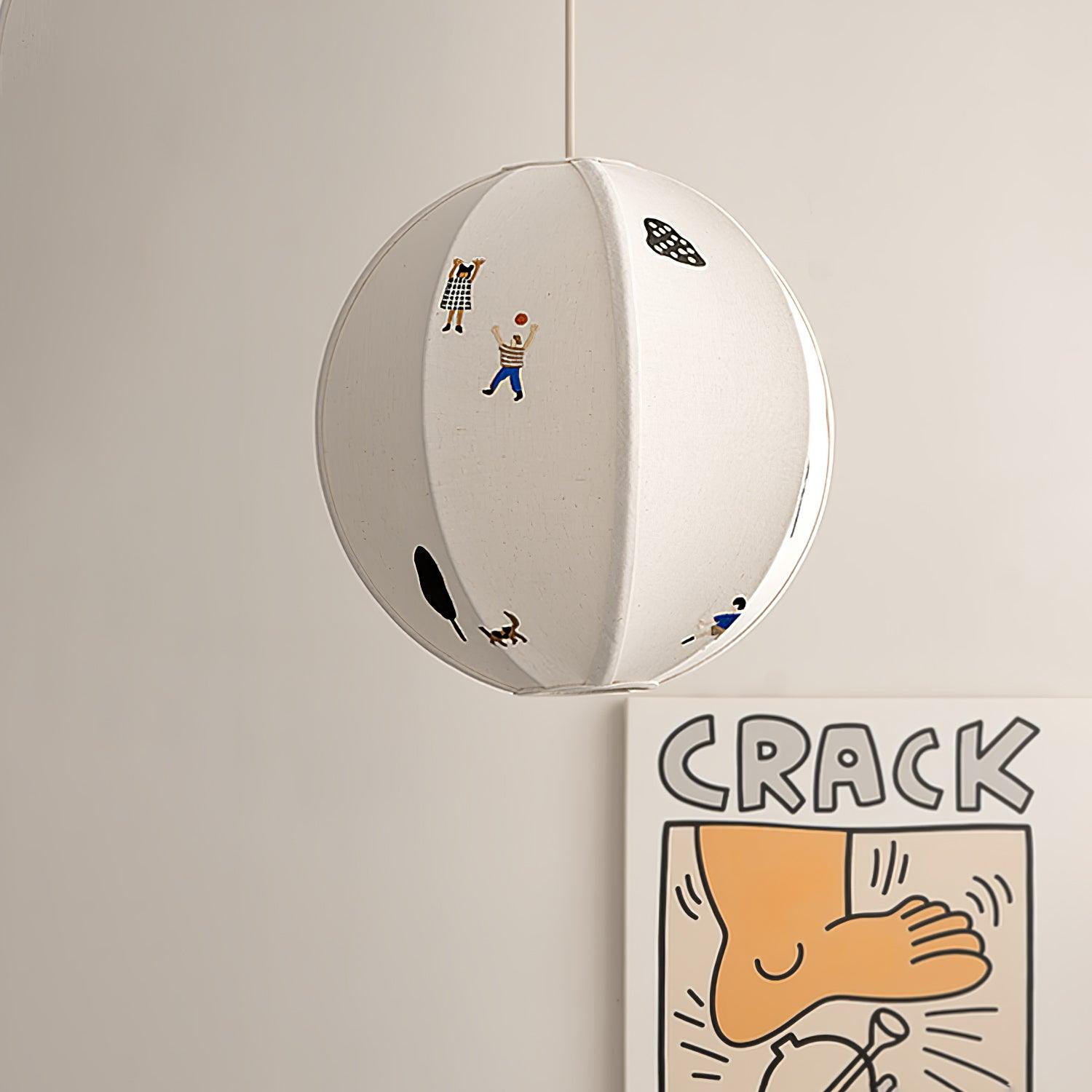 Park Embroidered Textile Swag Lamp - Blowlighting