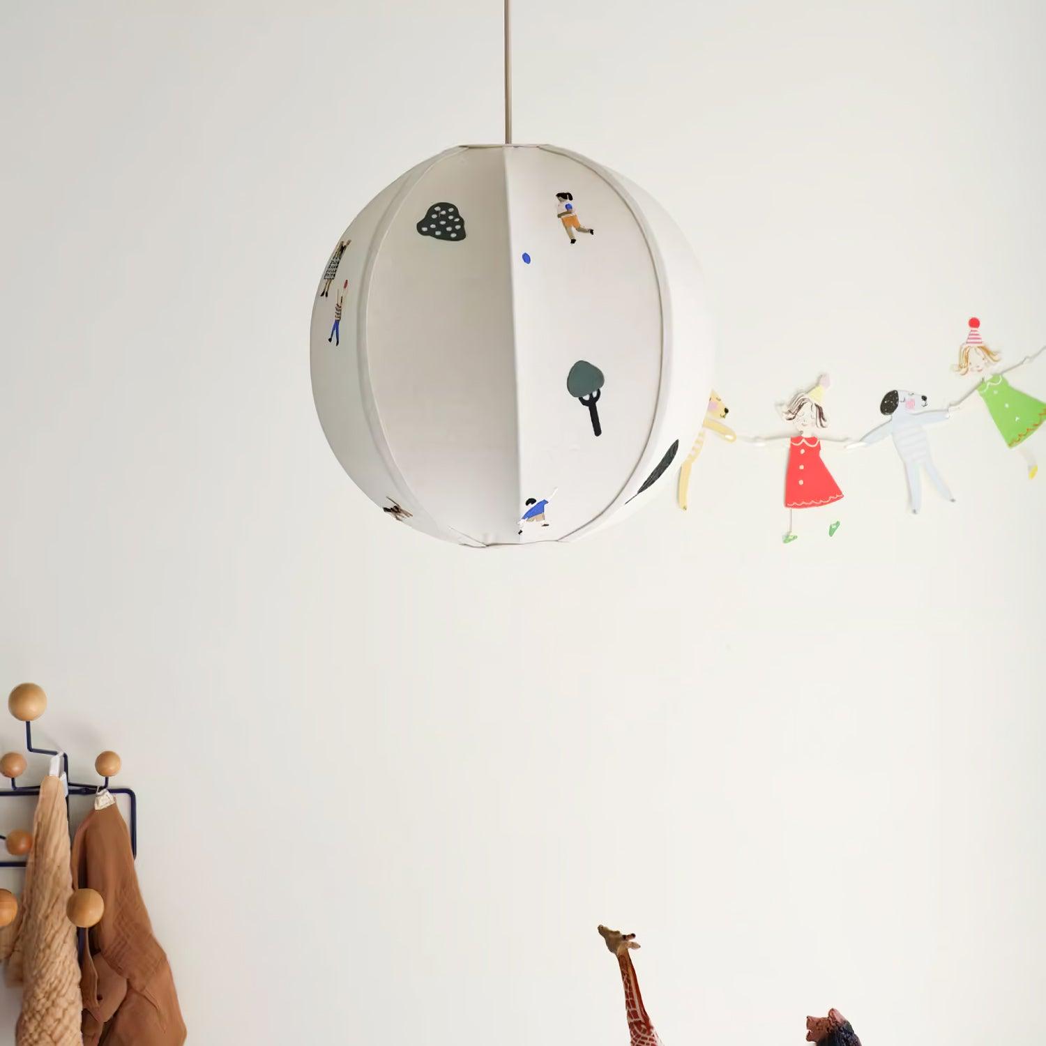 Park Embroidered Textile Swag Lamp - Blowlighting
