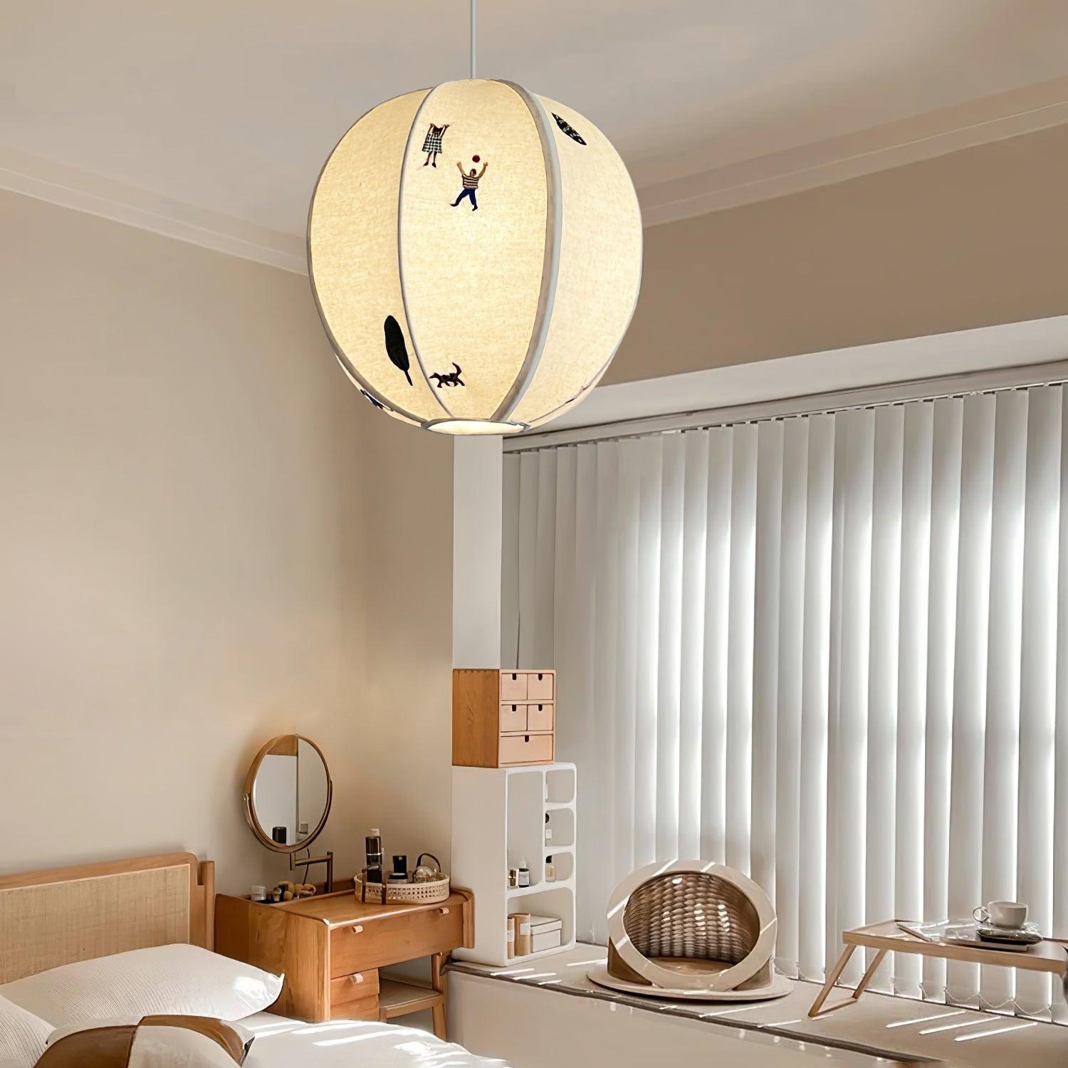 Park Embroidered Textile Swag Lamp - Blowlighting