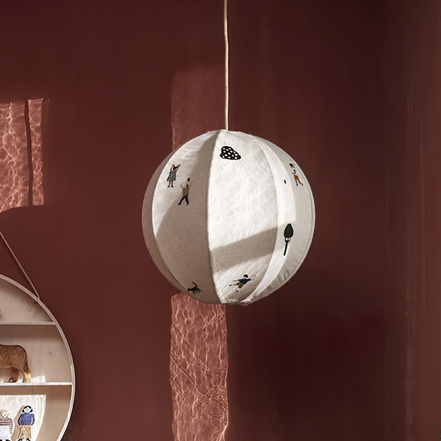 Park Embroidered Textile Swag Lamp - Blowlighting