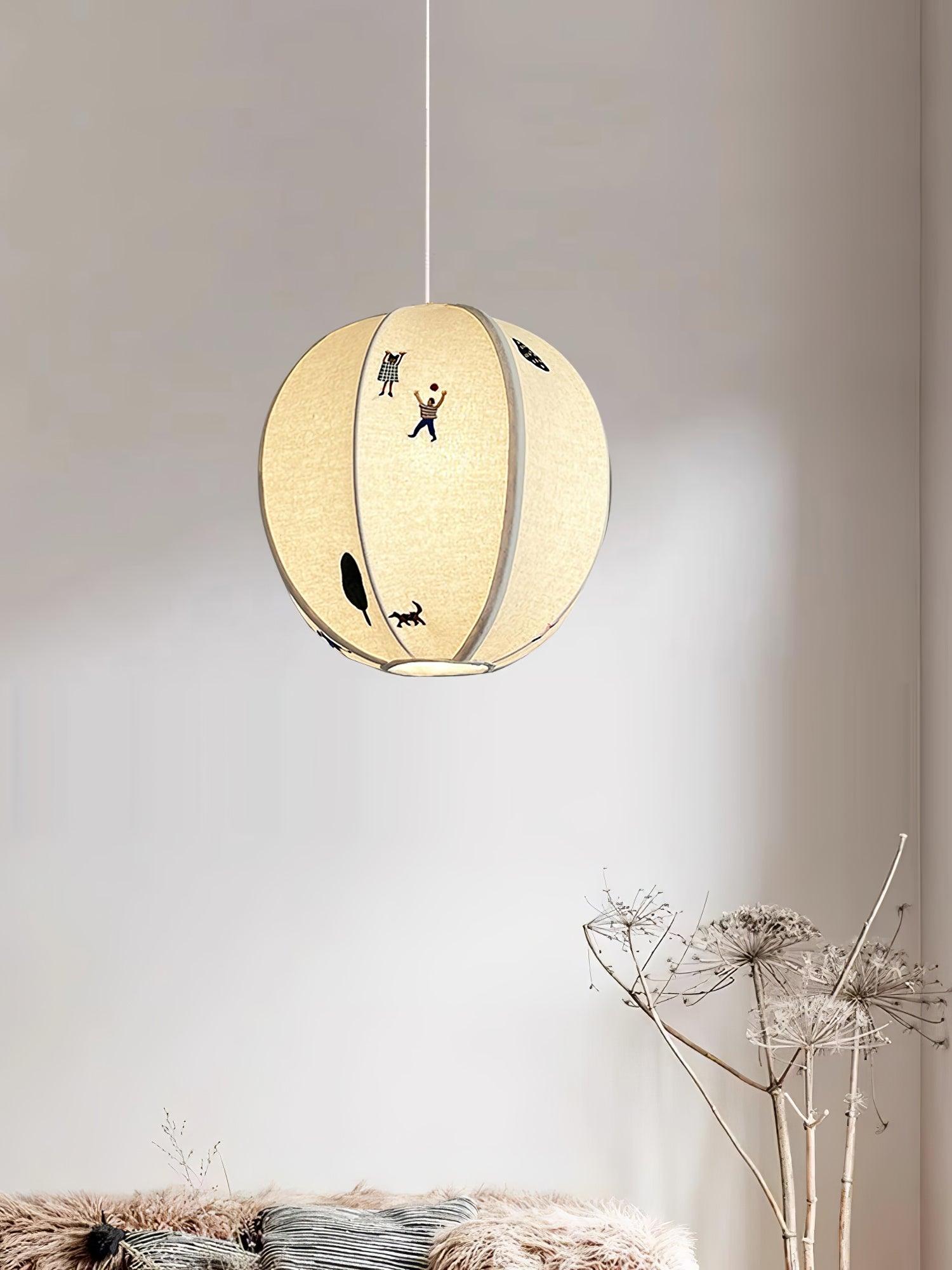 Park Embroidered Textile Swag Lamp - Blowlighting
