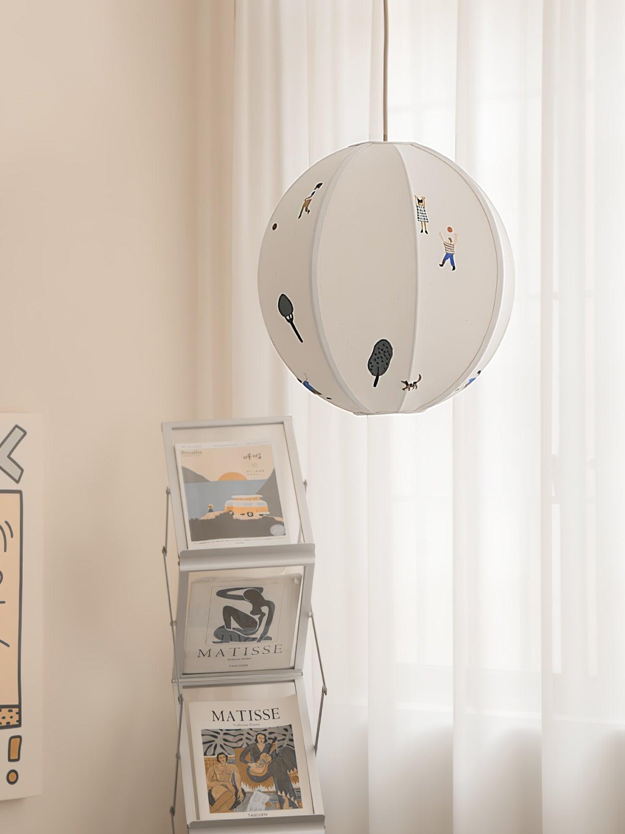 Park Embroidered Textile Swag Lamp - Blowlighting