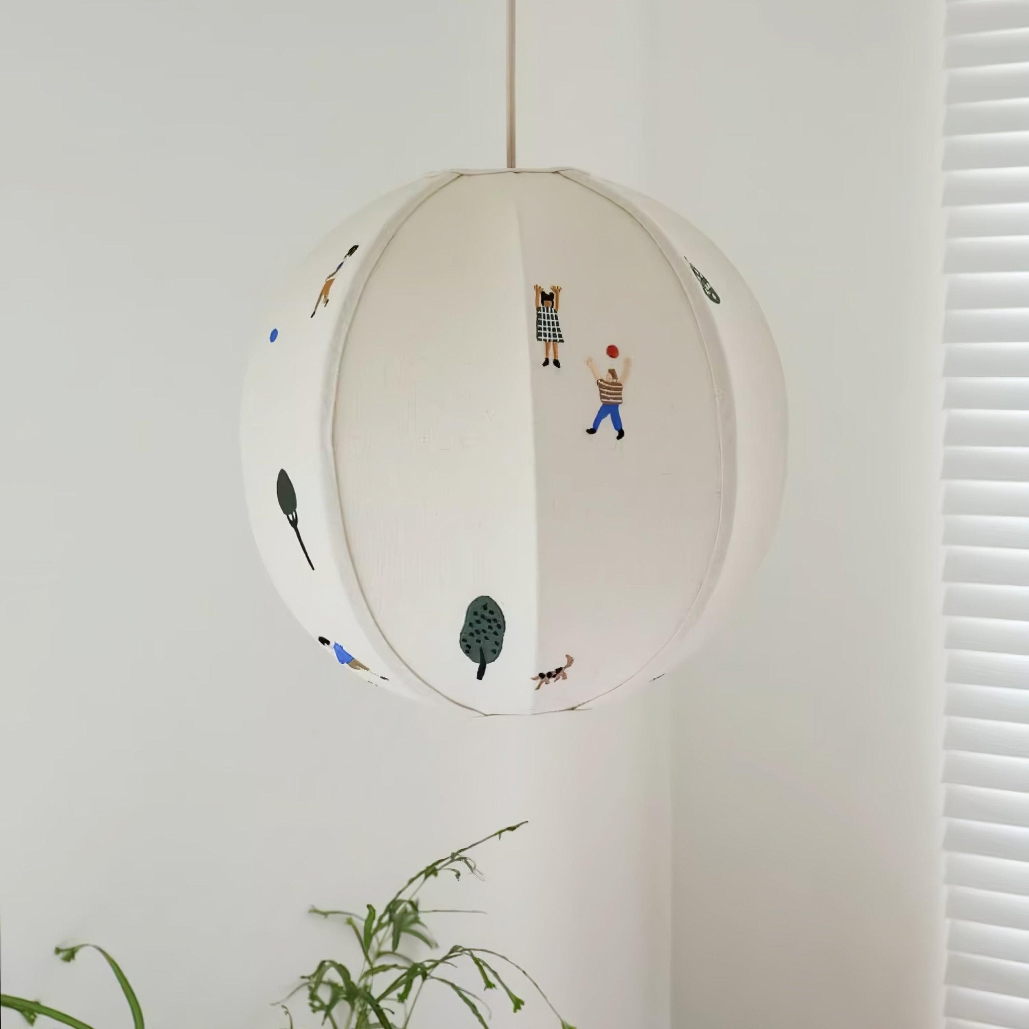 Park Embroidered Textile Swag Lamp - Blowlighting