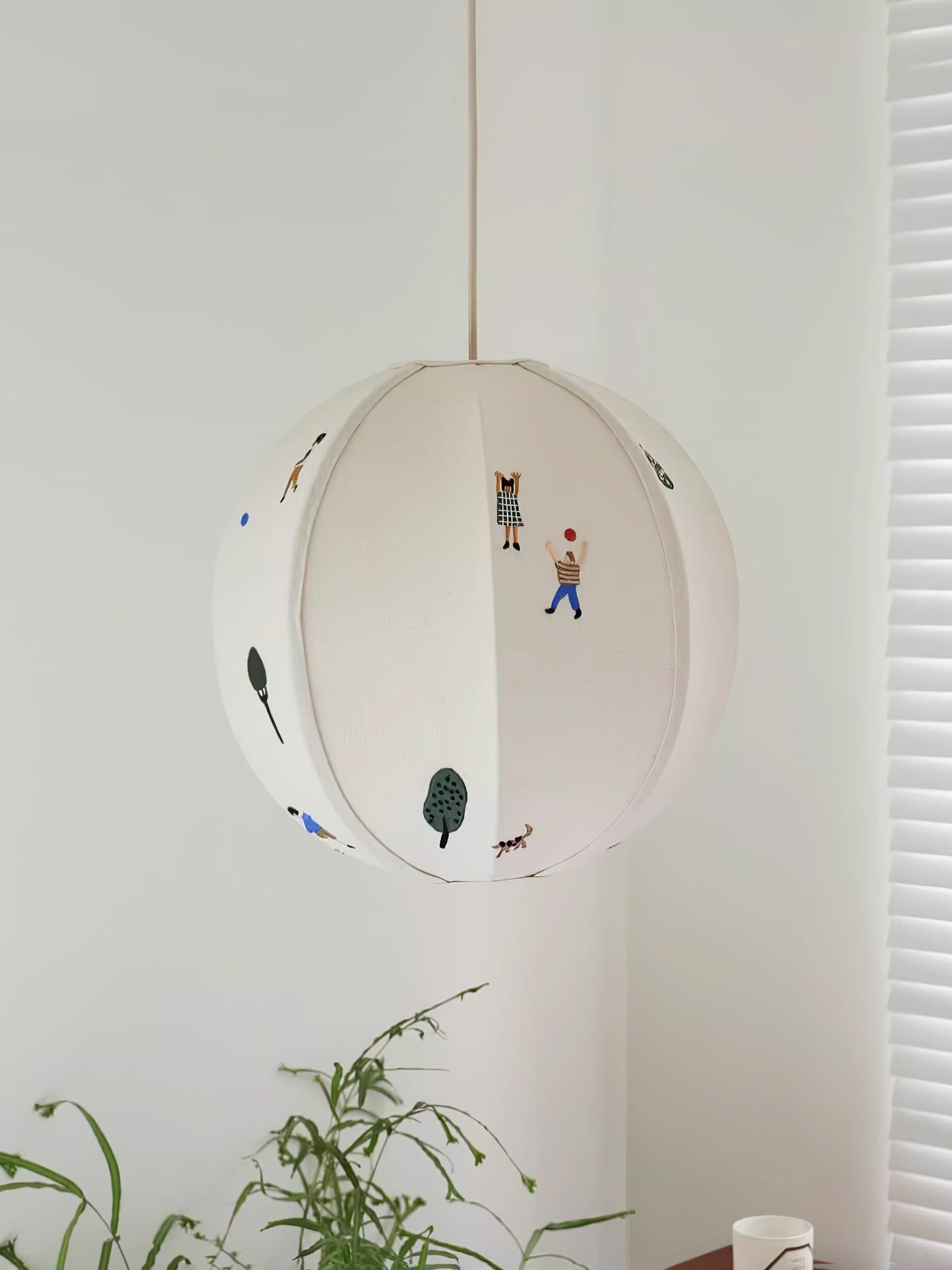 Park Embroidered Textile Swag Lamp - Blowlighting