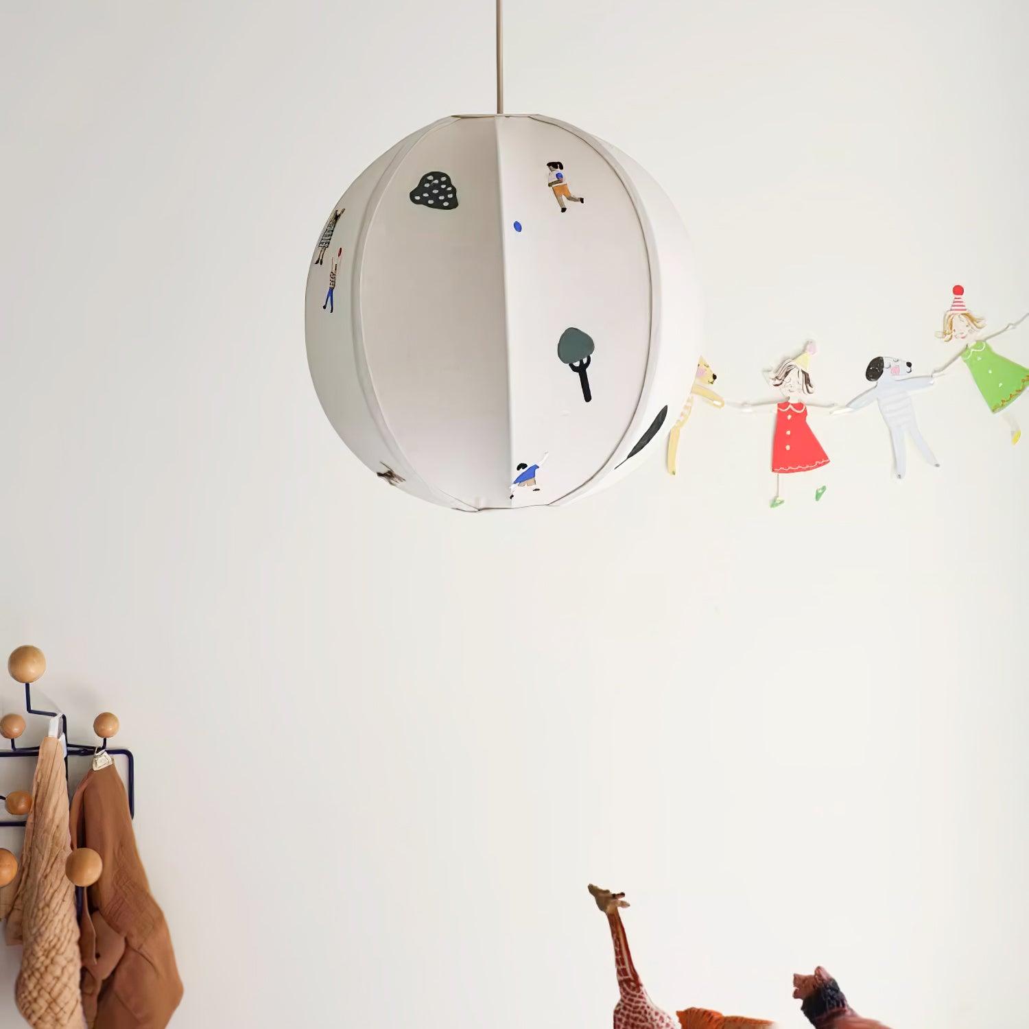 Park Embroidered Textile Swag Lamp - Blowlighting