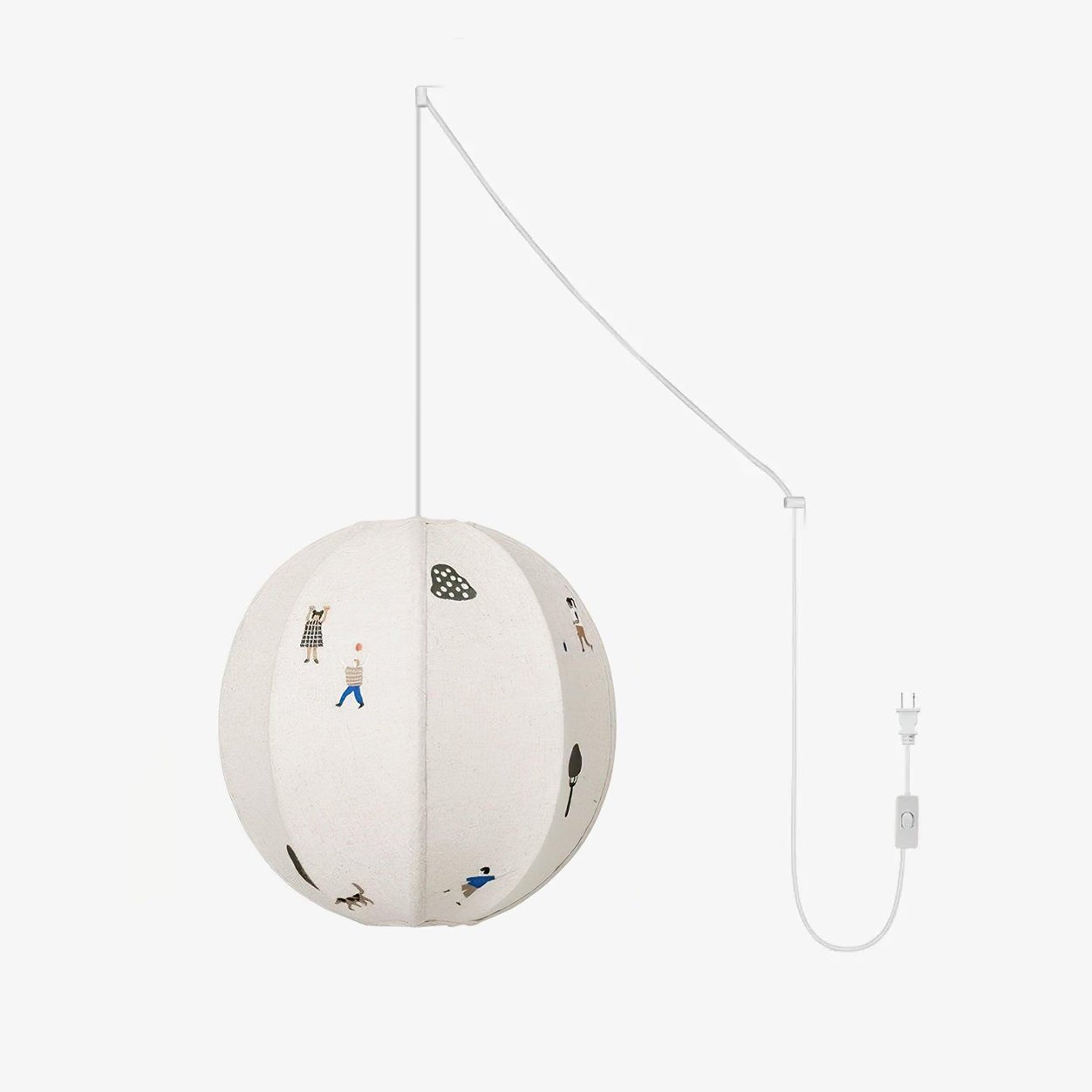 Park Embroidered Textile Swag Lamp - Blowlighting