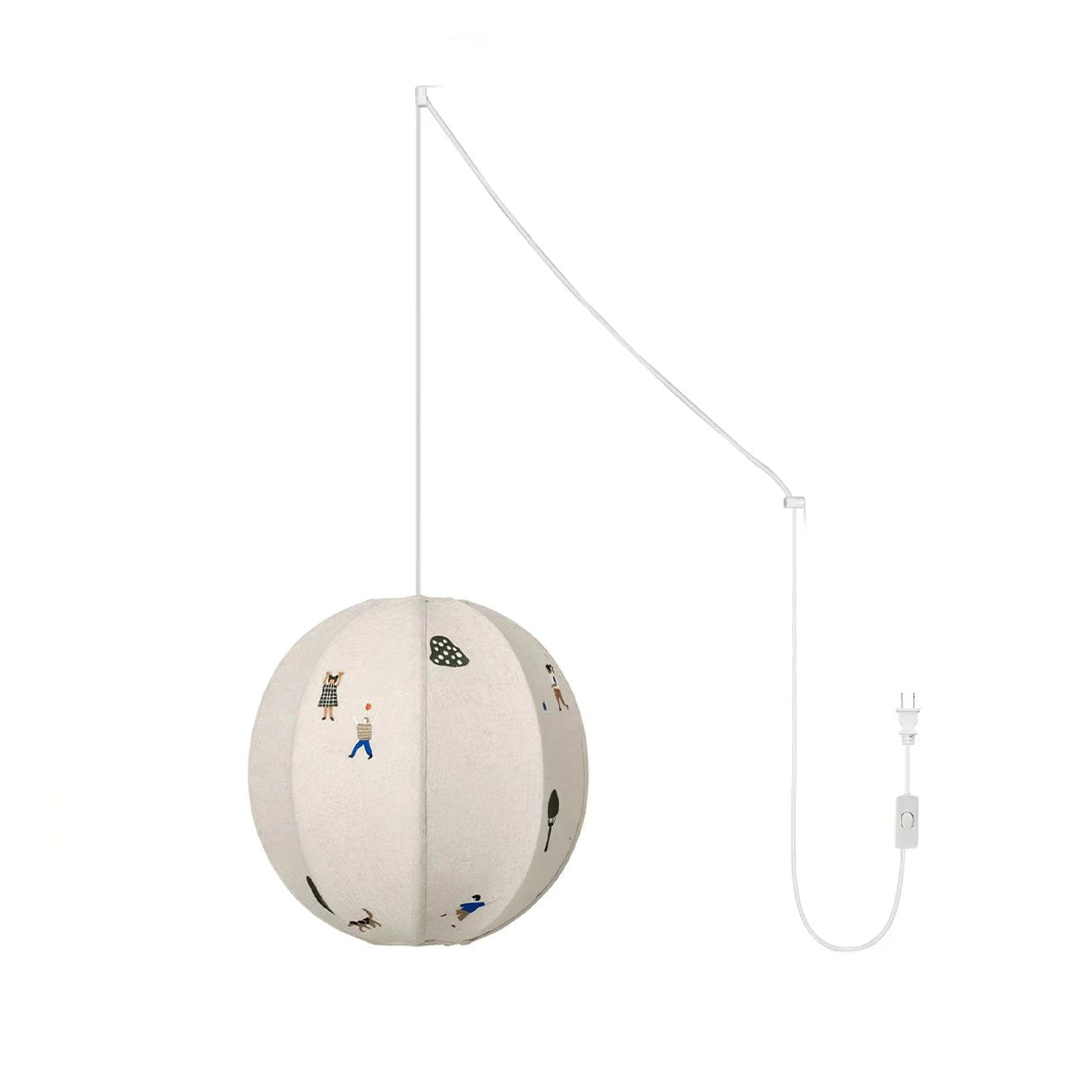 Park Embroidered Textile Swag Lamp - Blowlighting