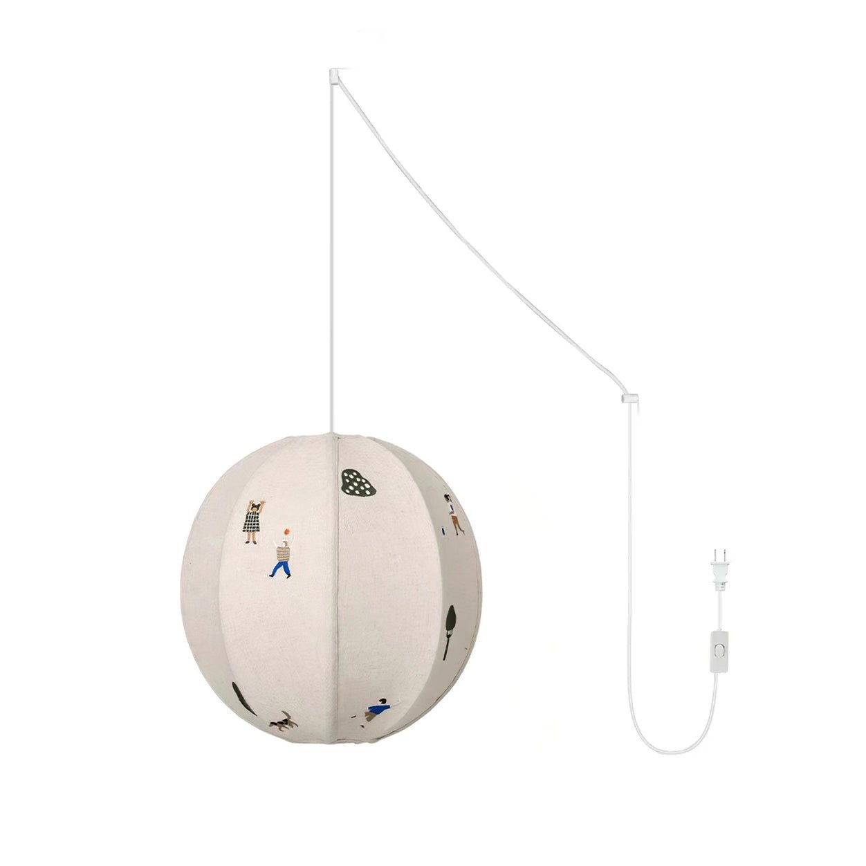 Park Embroidered Textile Swag Lamp - Blowlighting