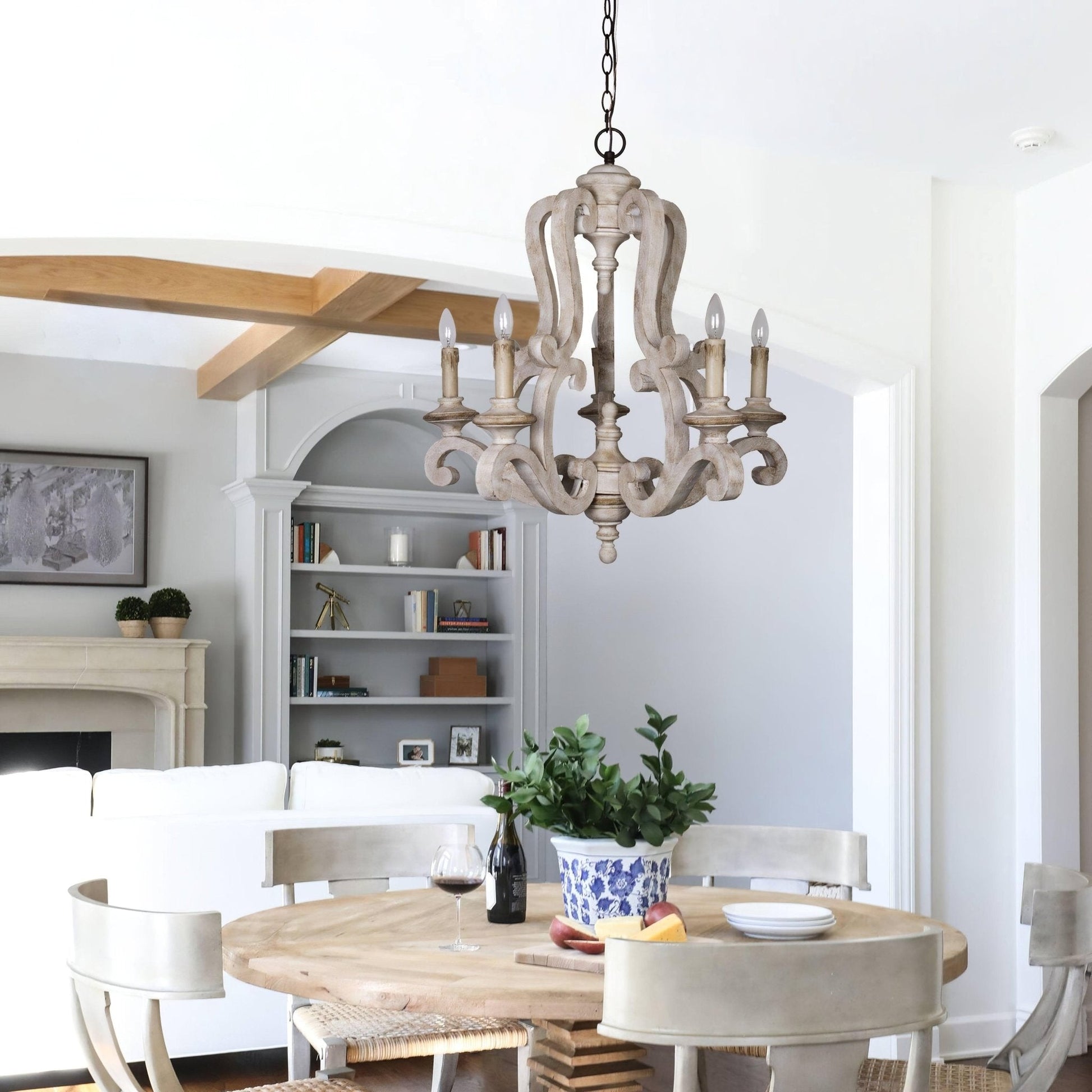 Parrotuncle Wooden Candle Chandelier - Blowlighting
