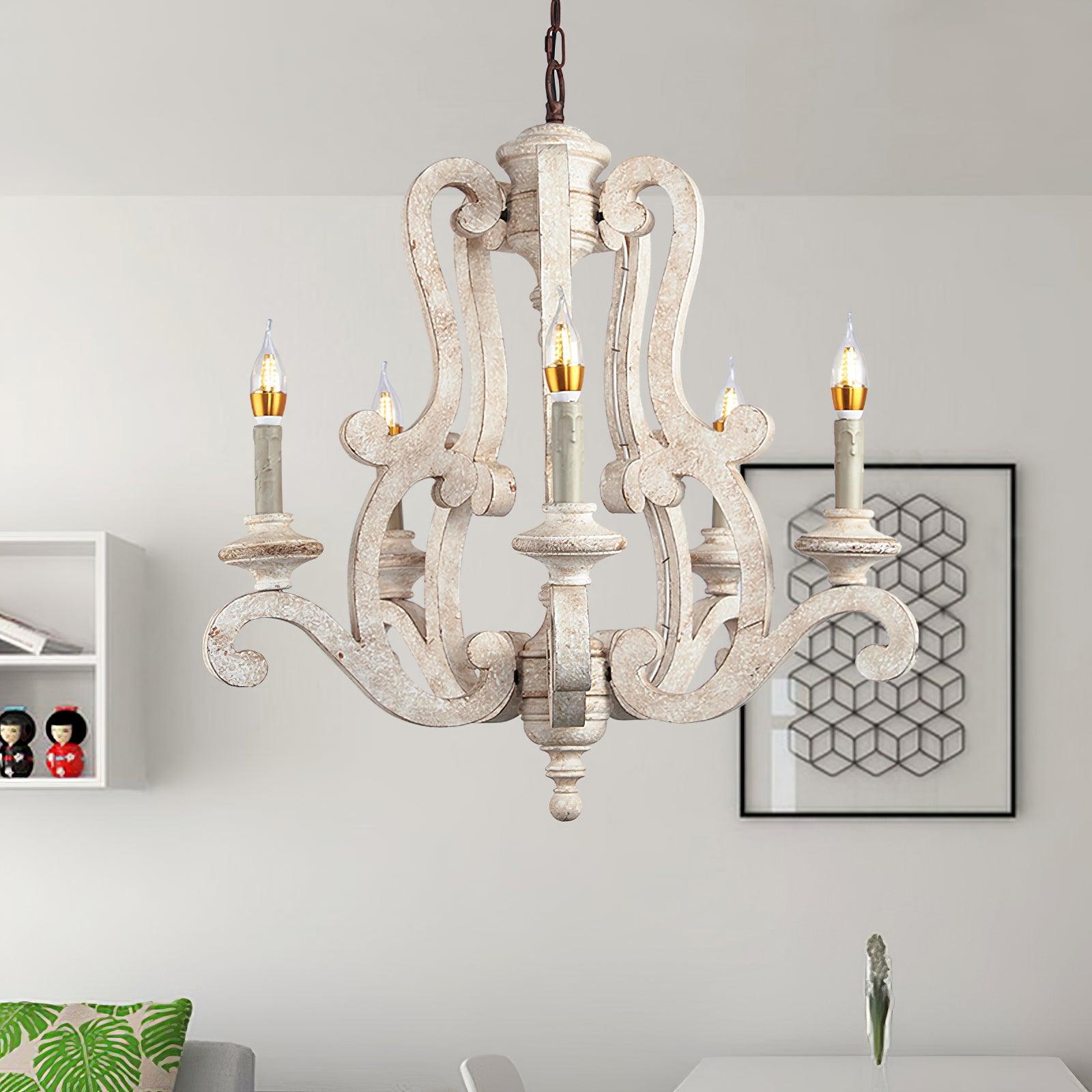 Parrotuncle Wooden Candle Chandelier - Blowlighting