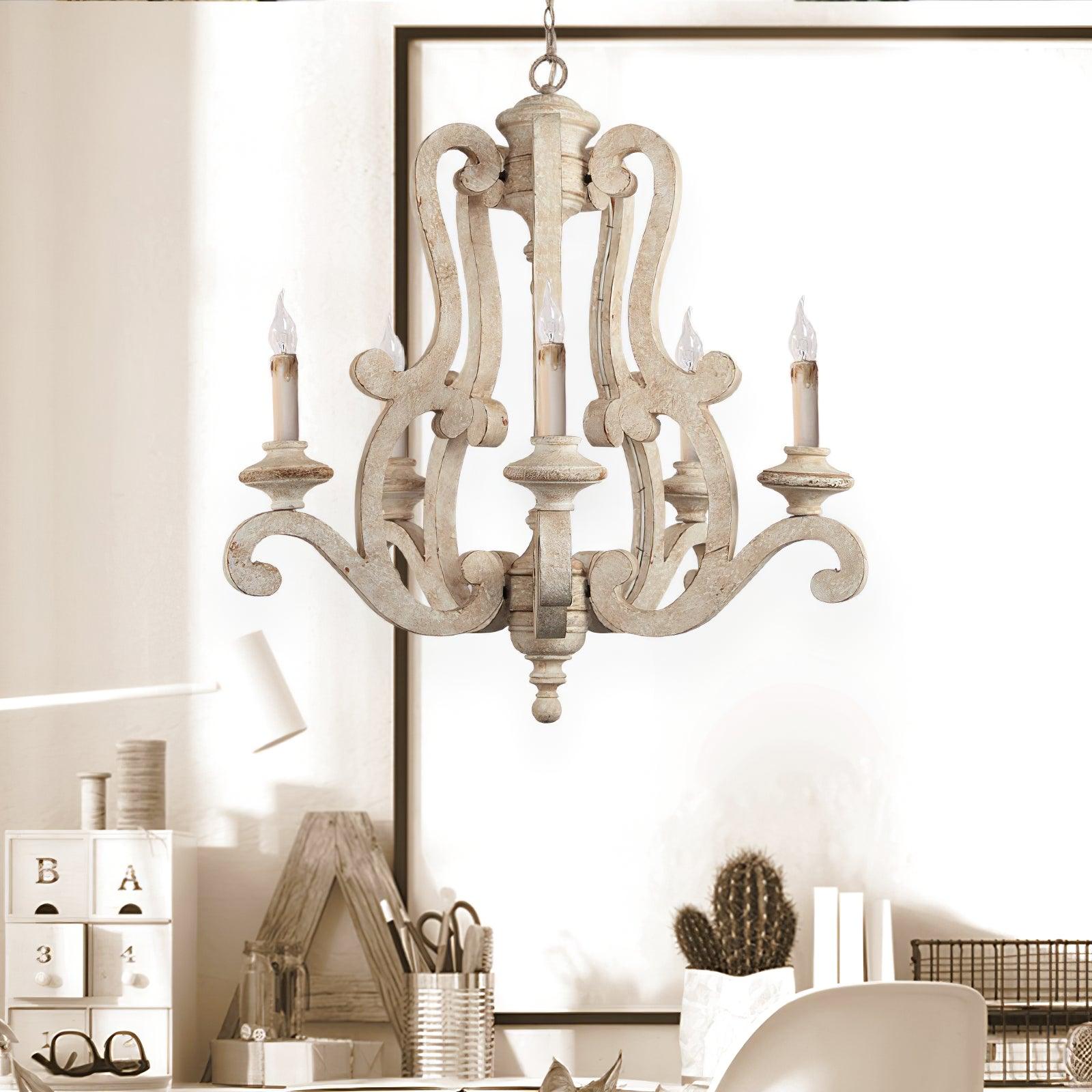 Parrotuncle Wooden Candle Chandelier - Blowlighting