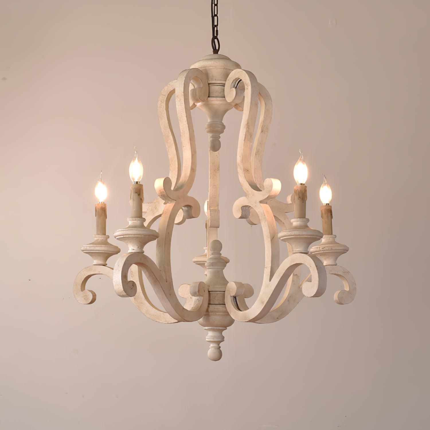 Parrotuncle Wooden Candle Chandelier - Blowlighting
