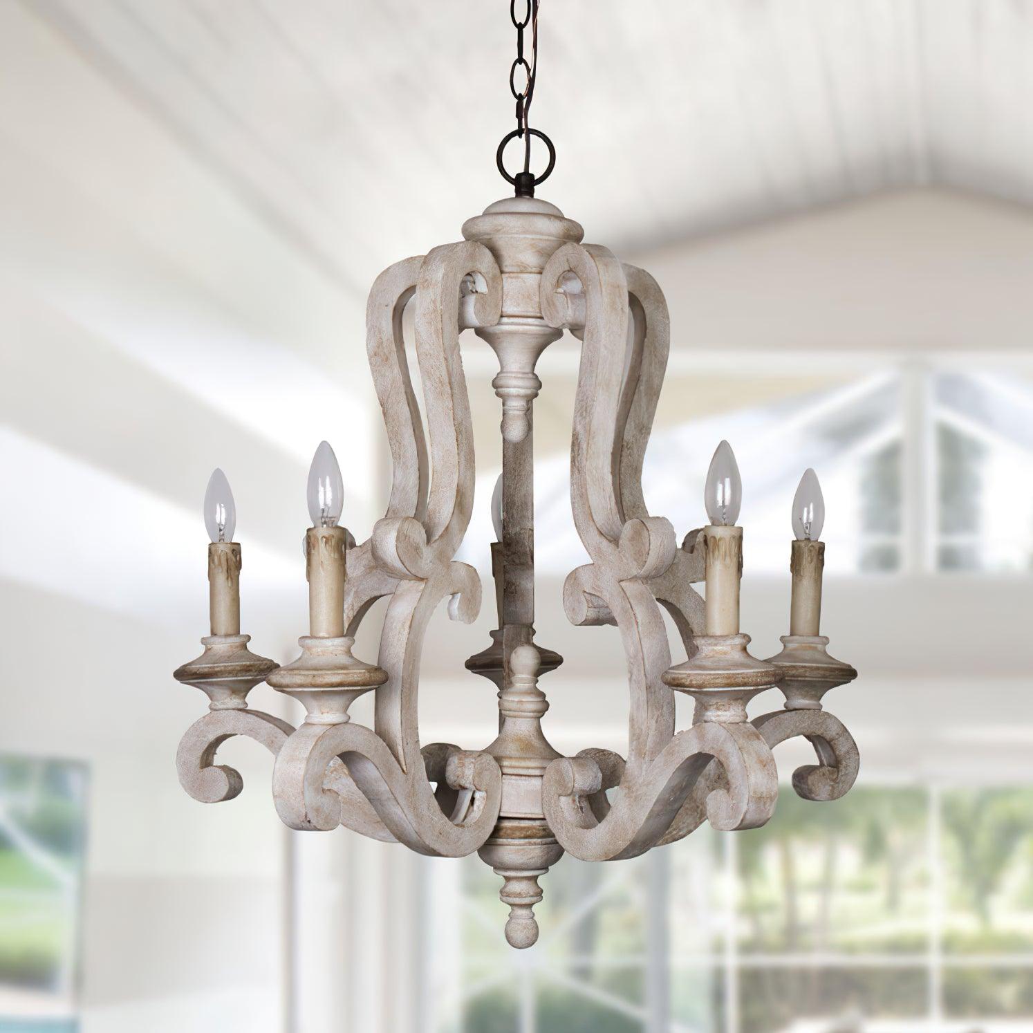 Parrotuncle Wooden Candle Chandelier - Blowlighting