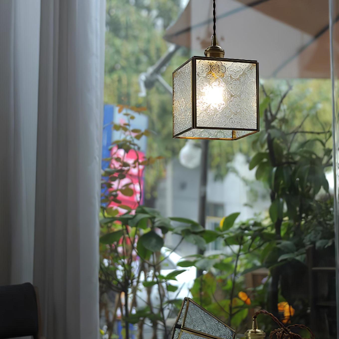 Patterned Glass Pendant Lamp - Blowlighting