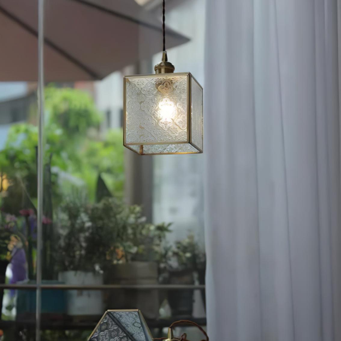 Patterned Glass Pendant Lamp - Blowlighting