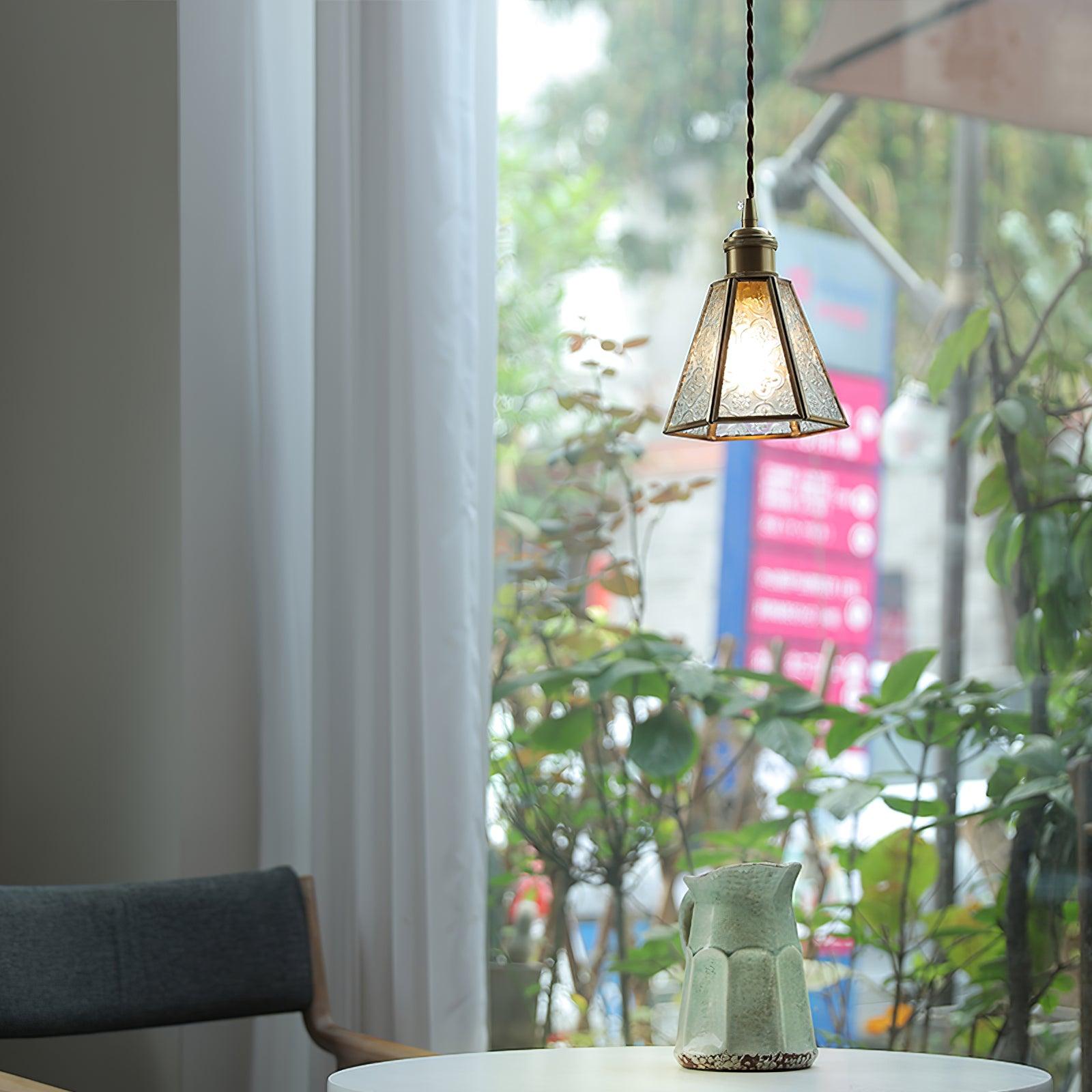 Patterned Glass Pendant Lamp - Blowlighting