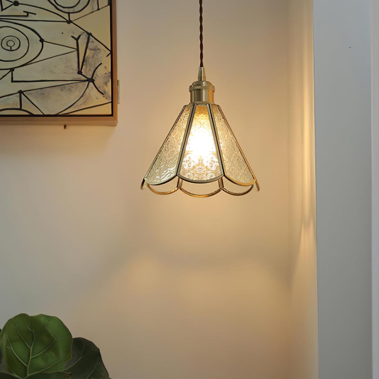 Patterned Glass Pendant Lamp - Blowlighting