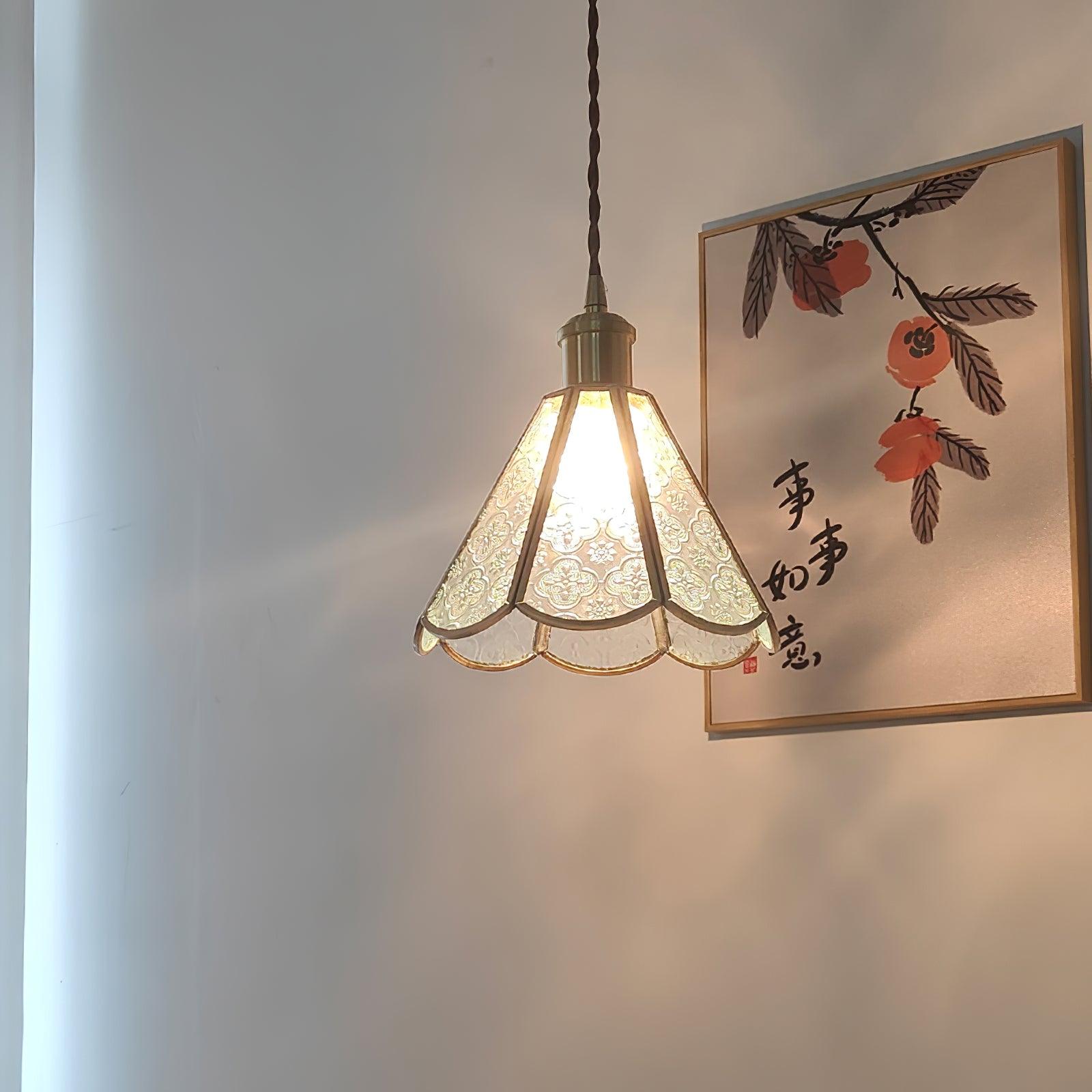 Patterned Glass Pendant Lamp - Blowlighting