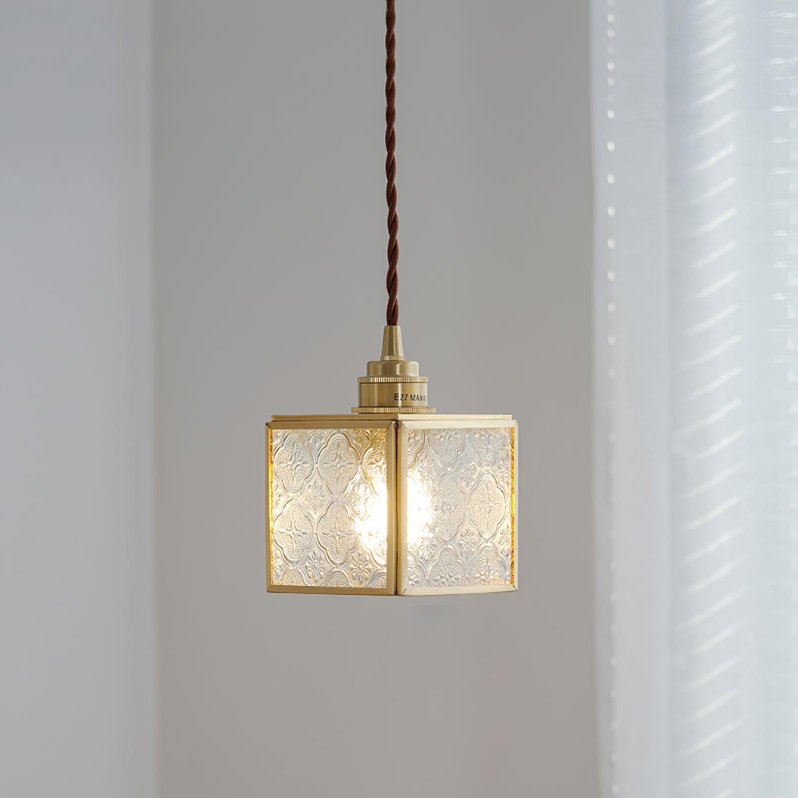 Patterned Glass Pendant Lamp - Blowlighting