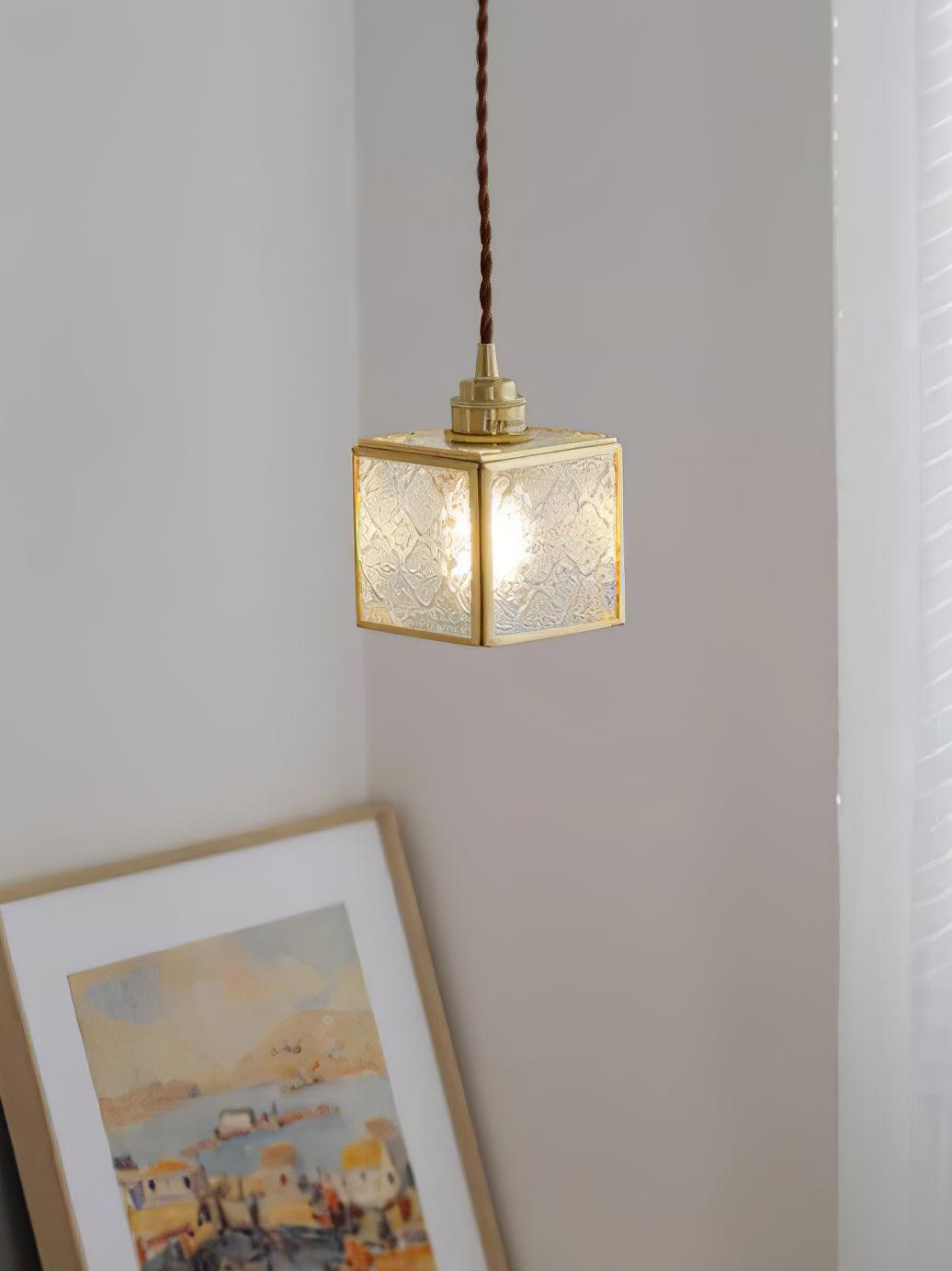 Patterned Glass Pendant Lamp - Blowlighting