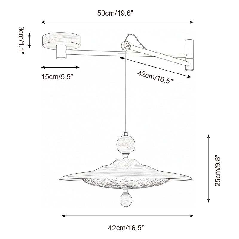 Pavilion Modern Acrylic Swing Arm Pendant Light