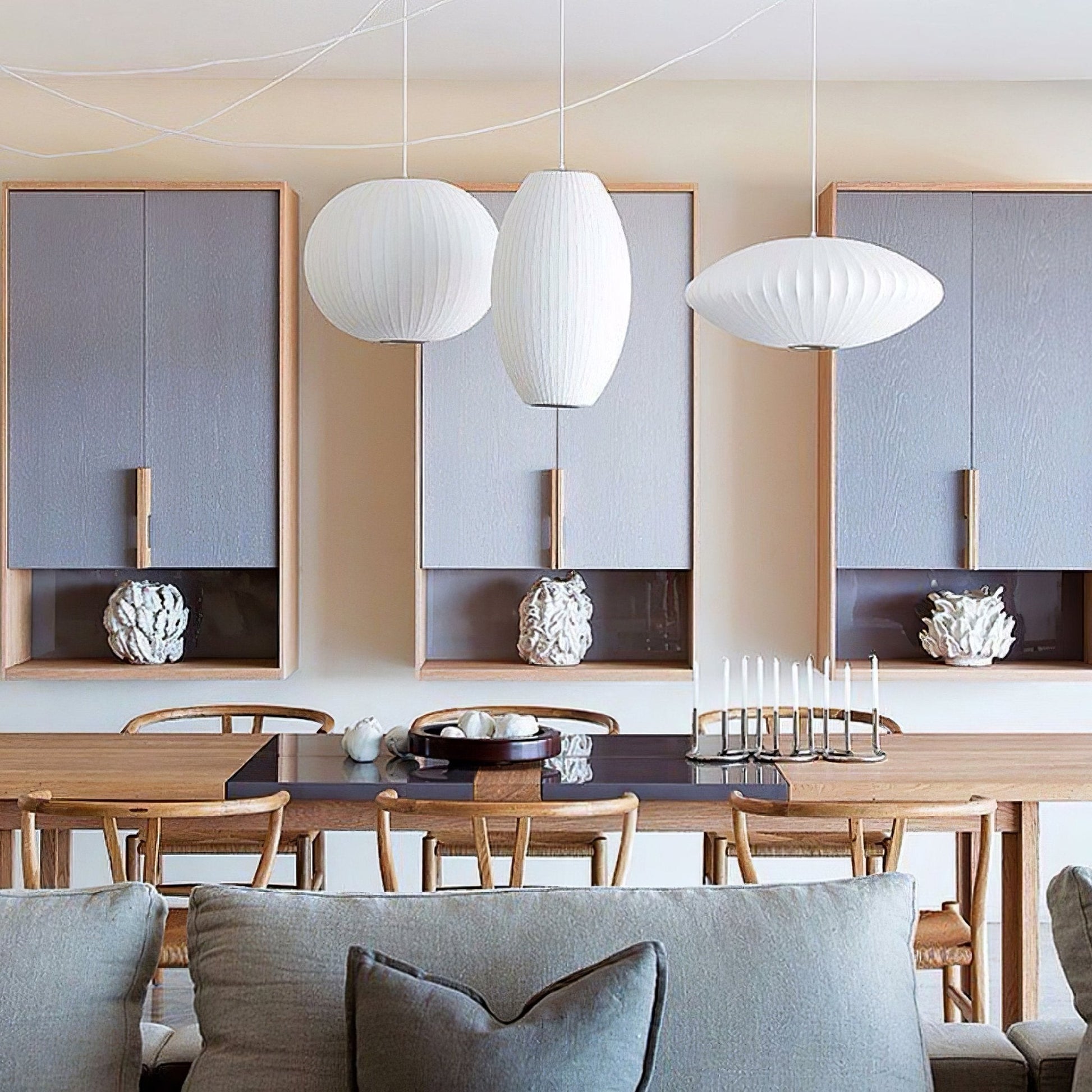 Lunar Modern Silk Pendant Lamp - Blowlighting