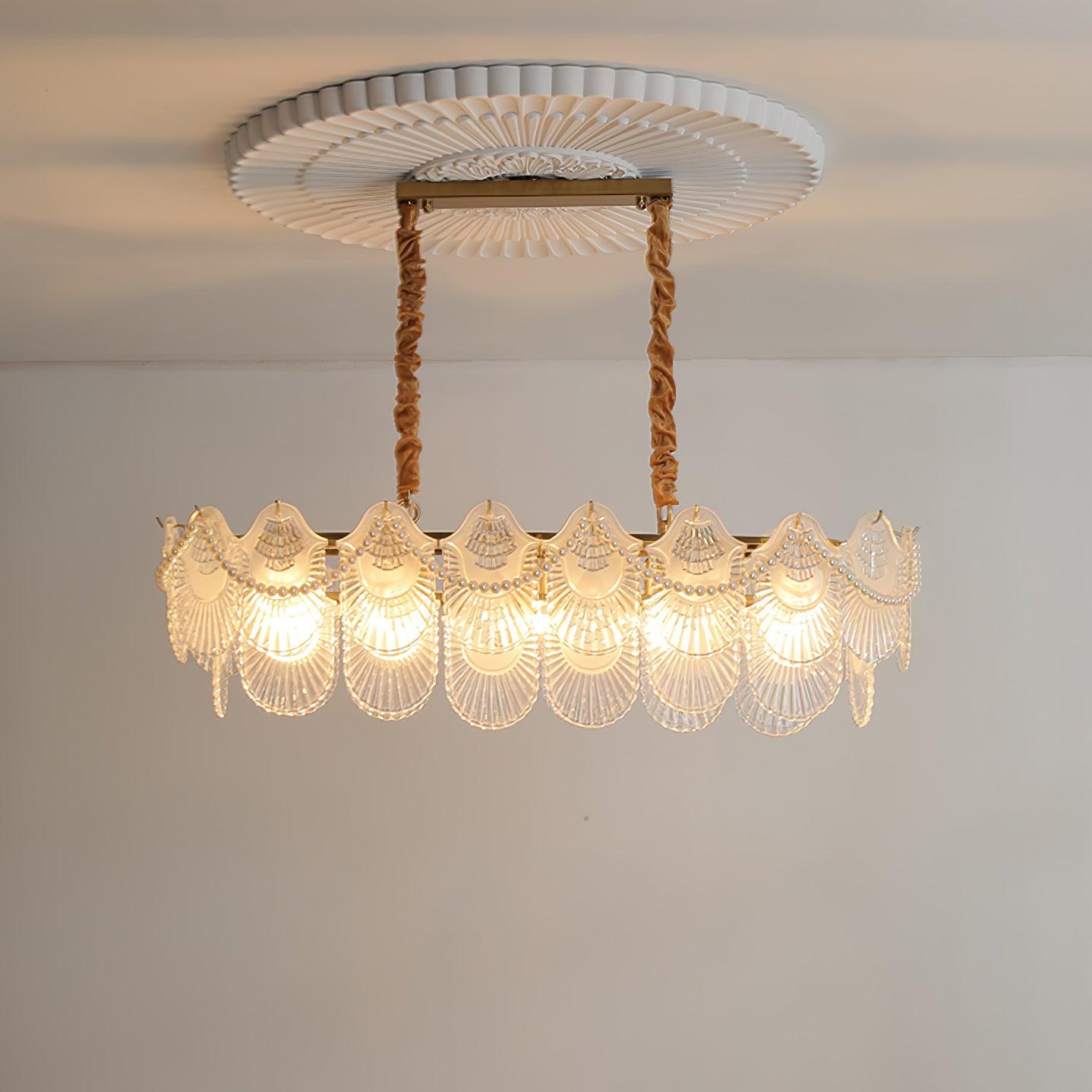Pearl Glass Shell Chandelier - Blowlighting