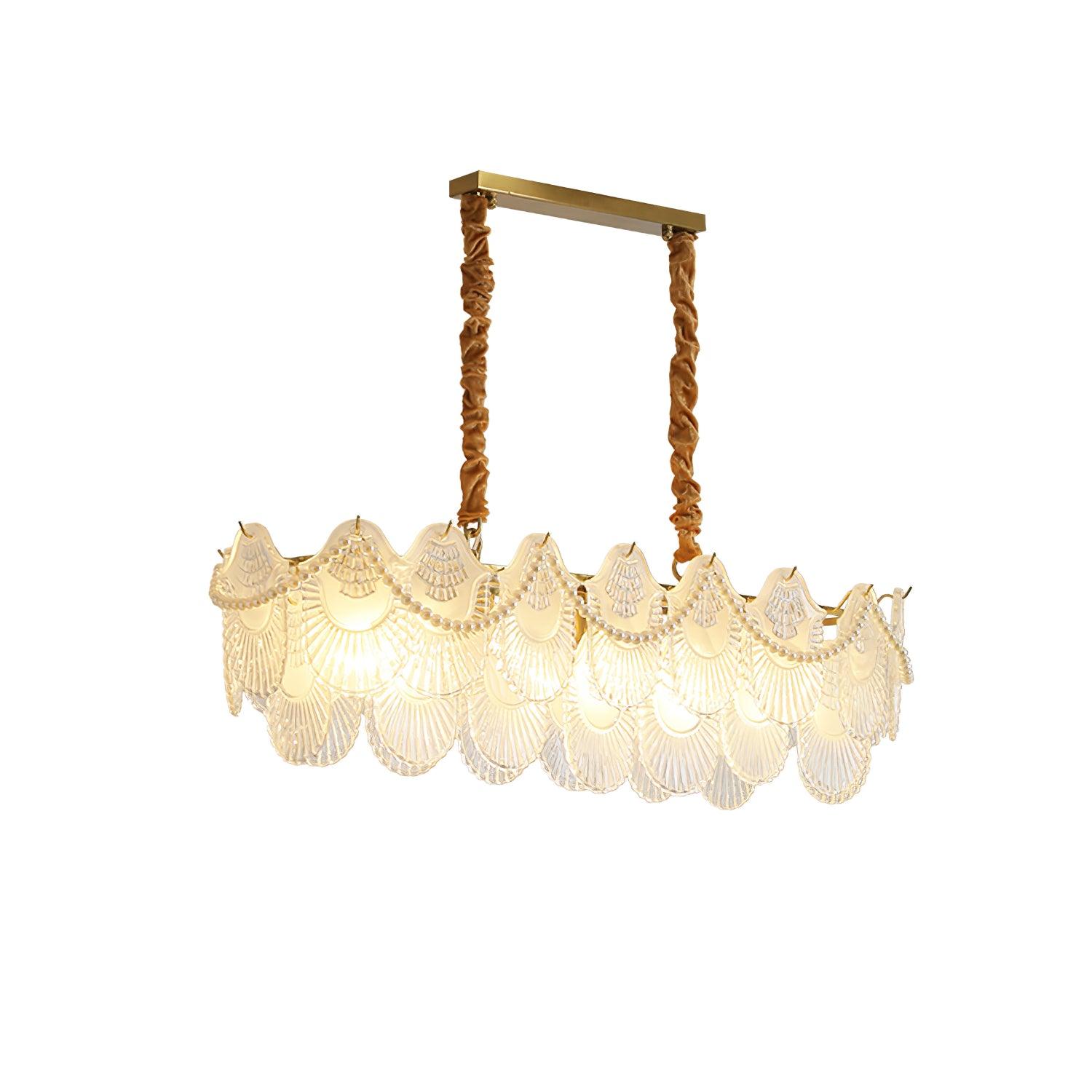 Pearl Glass Shell Chandelier - Blowlighting
