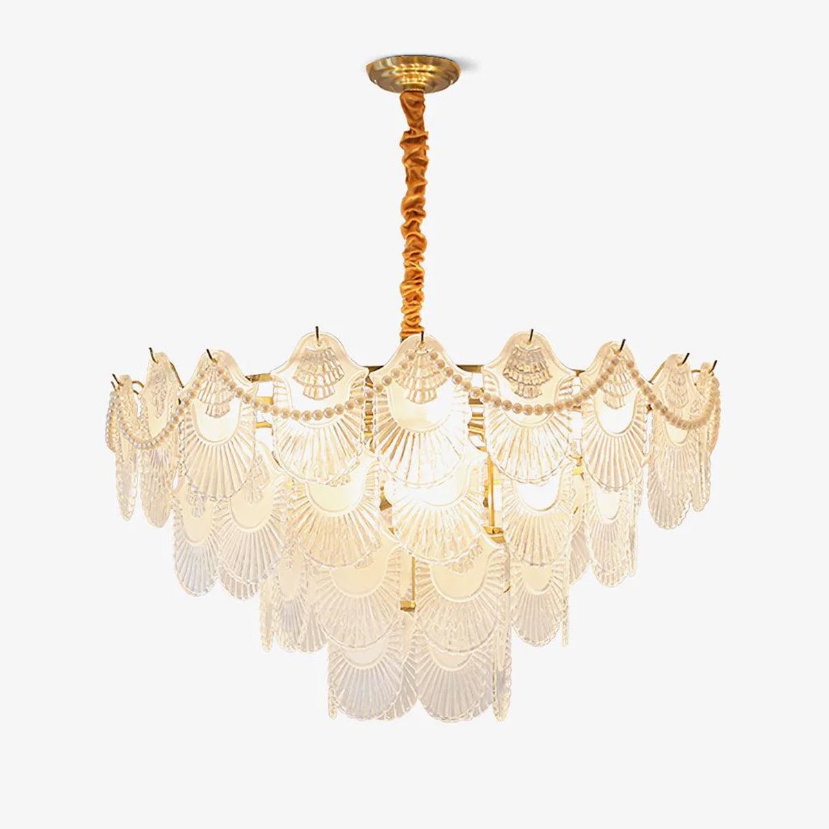 Pearl Glass Shell Chandelier - Blowlighting