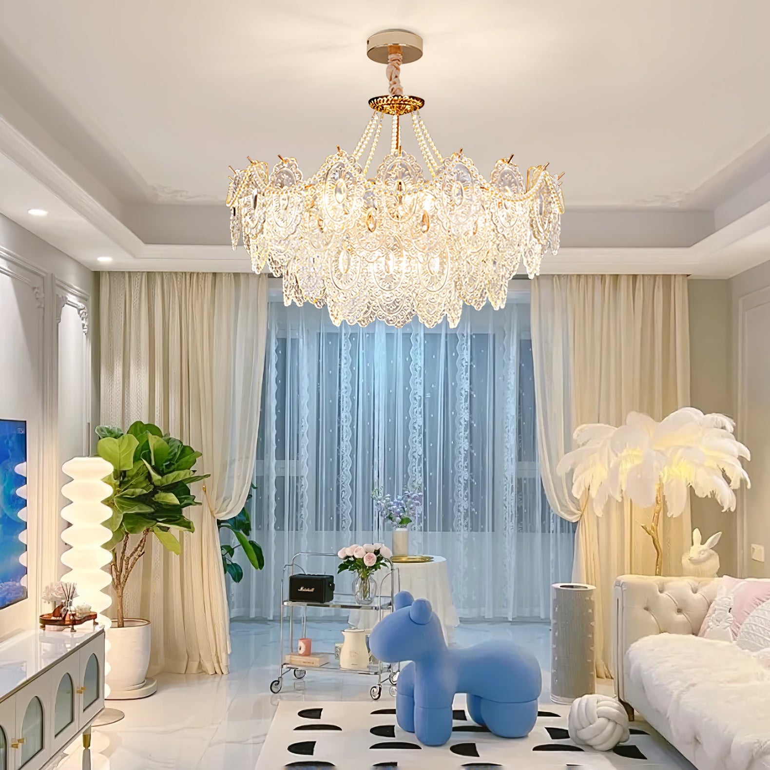 Pearls Glass Chandelier - Blowlighting