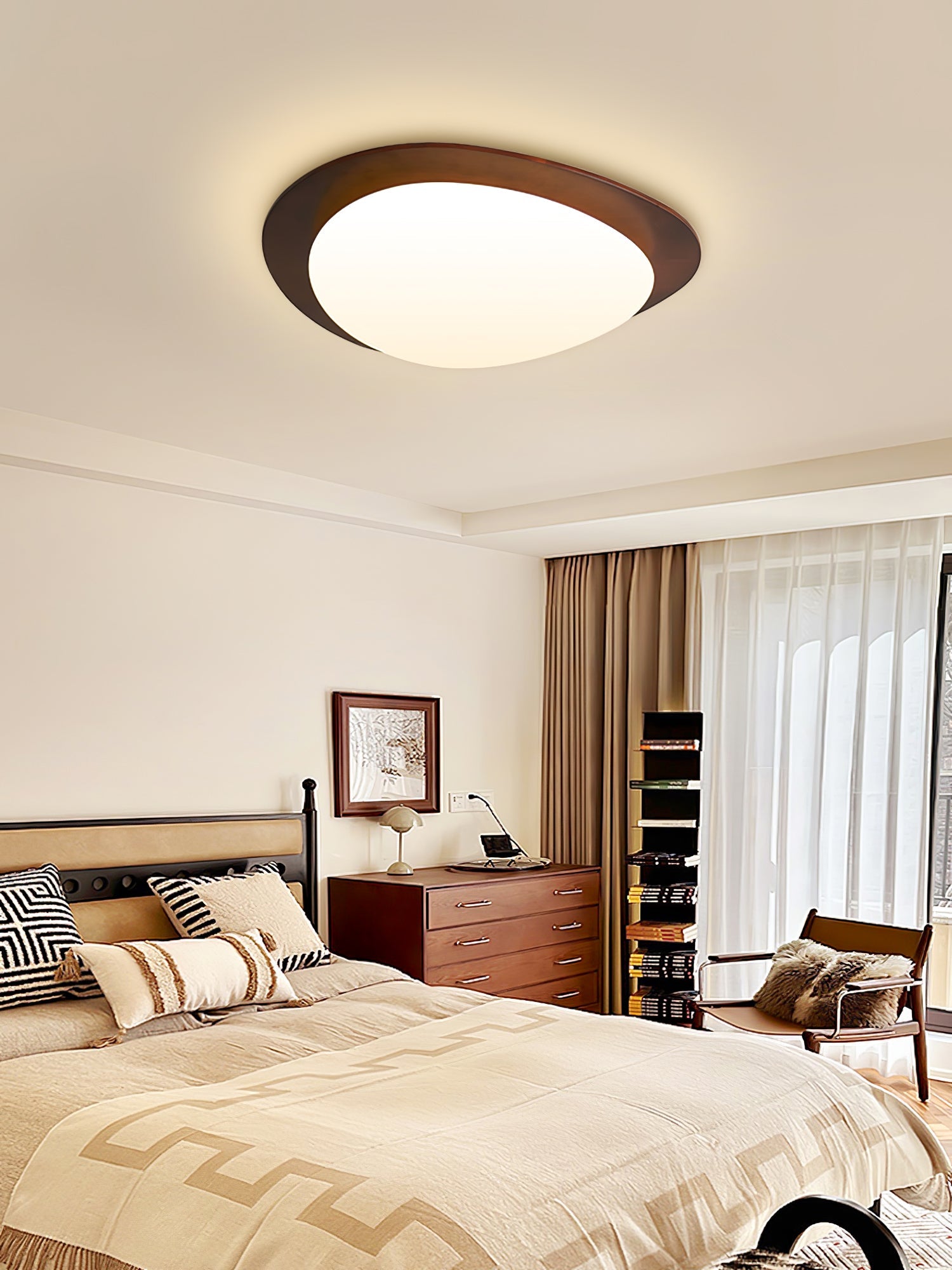 Pebble Wooden Ceiling Light - Blowlighting