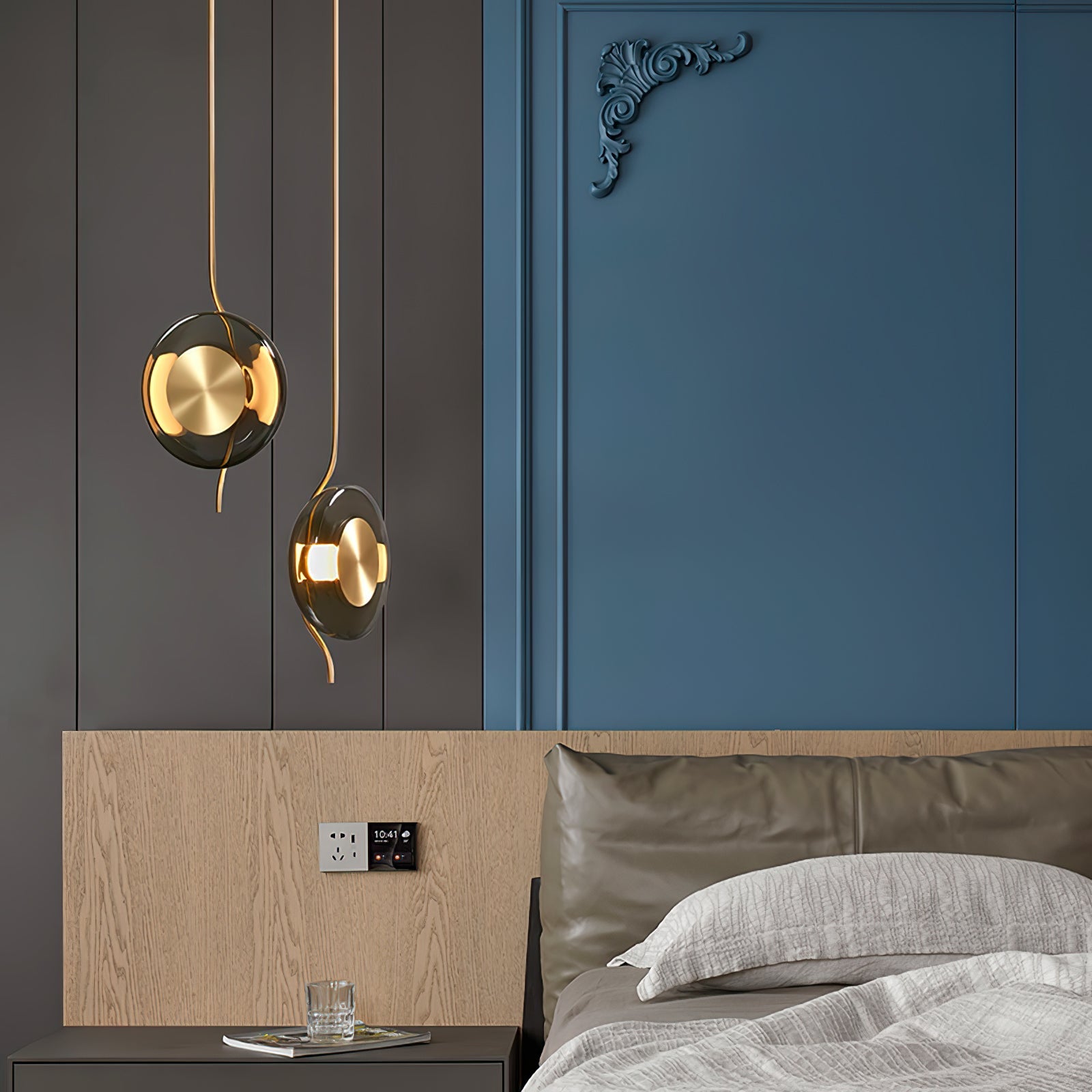 Umirus Modern Minimalist Glass Metal Pendant Lamp - Blowlighting