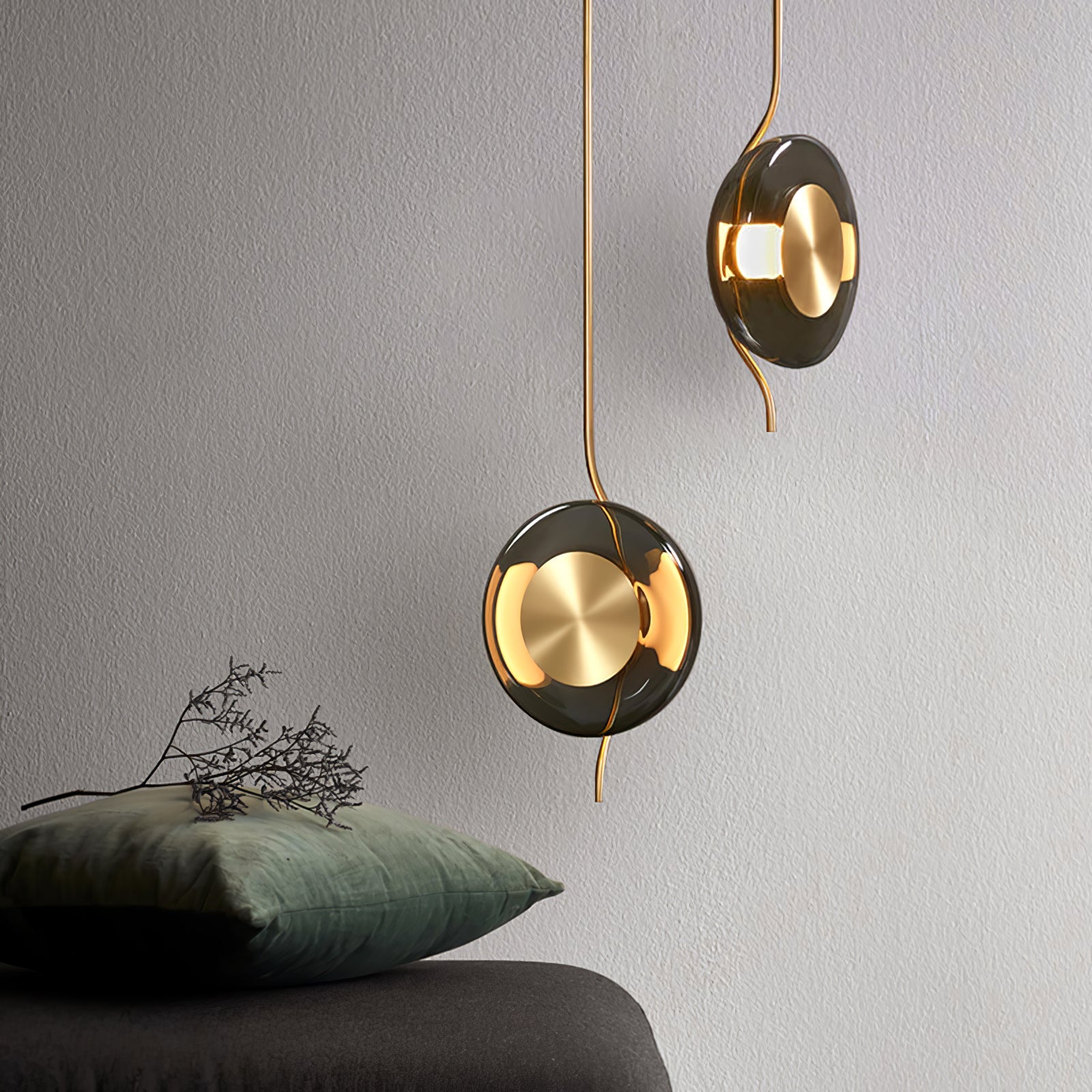 Umirus Modern Minimalist Glass Metal Pendant Lamp - Blowlighting