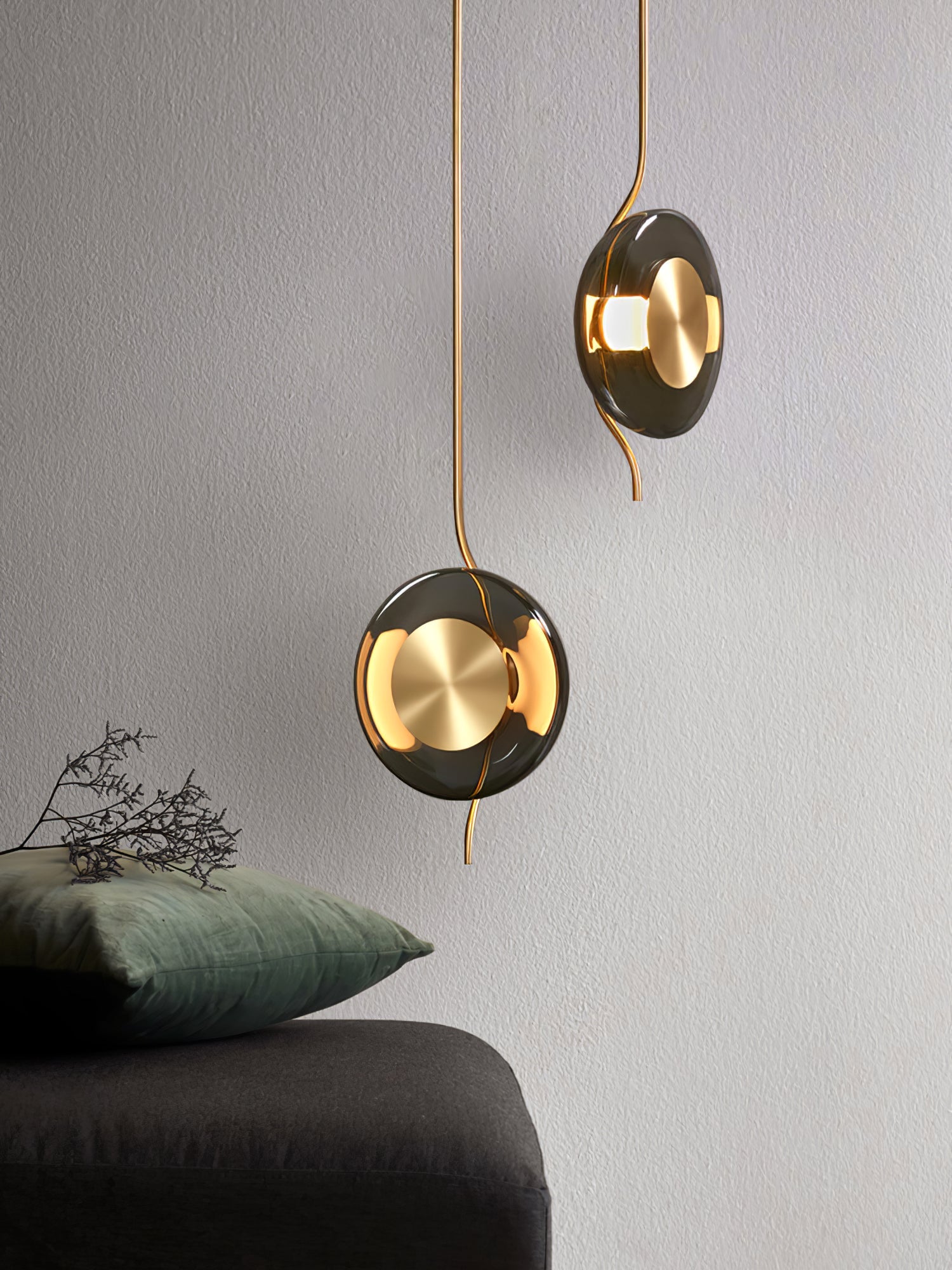 Umirus Modern Minimalist Glass Metal Pendant Lamp - Blowlighting