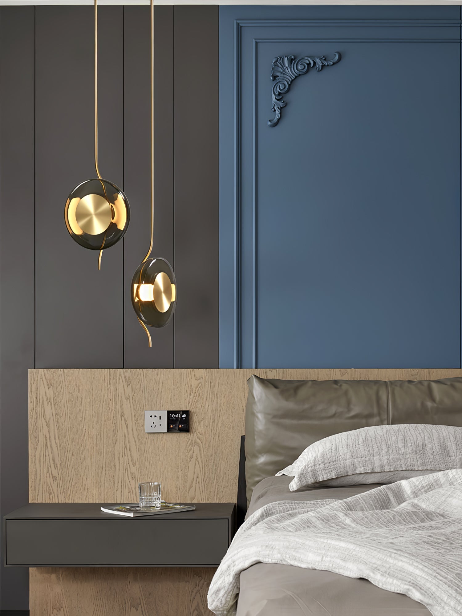 Umirus Modern Minimalist Glass Metal Pendant Lamp - Blowlighting