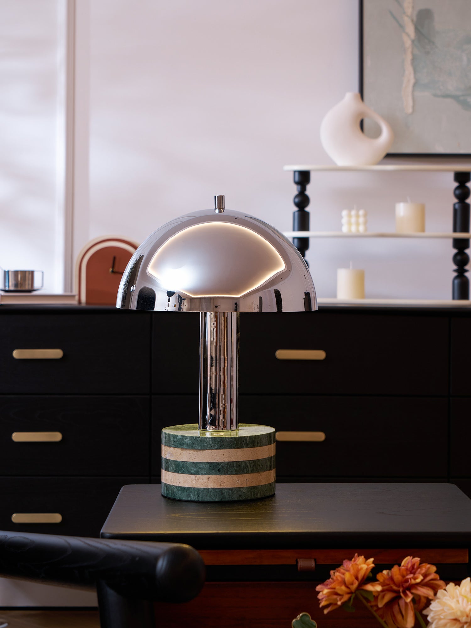 Luno Chrome Table Lamp - Blowlighting