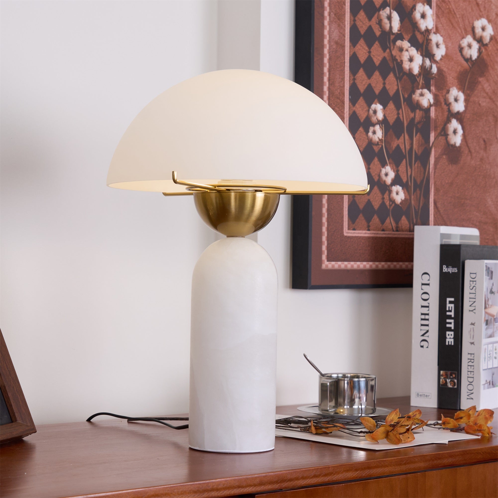 Veviniel Alabaster Table Lamp - Blowlighting
